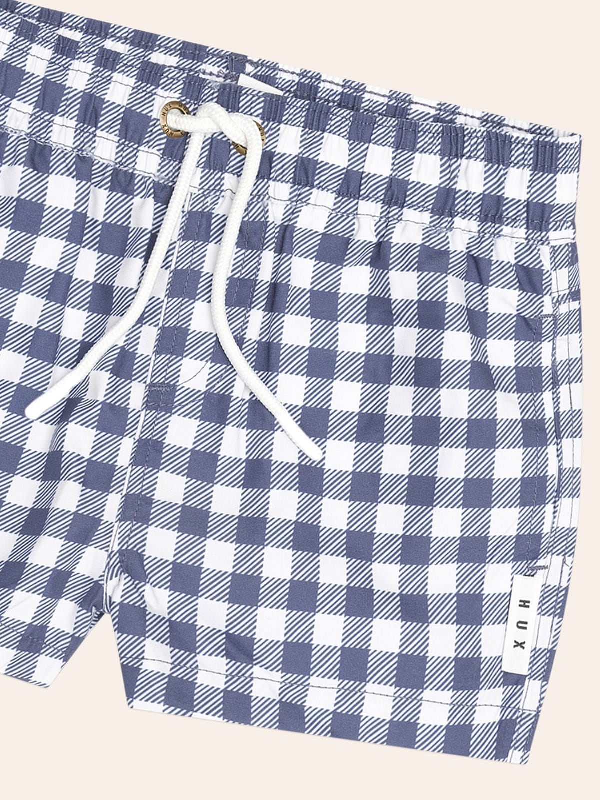 Ink Gingham Boardshort SWIMWEAR Huxbaby Shopify