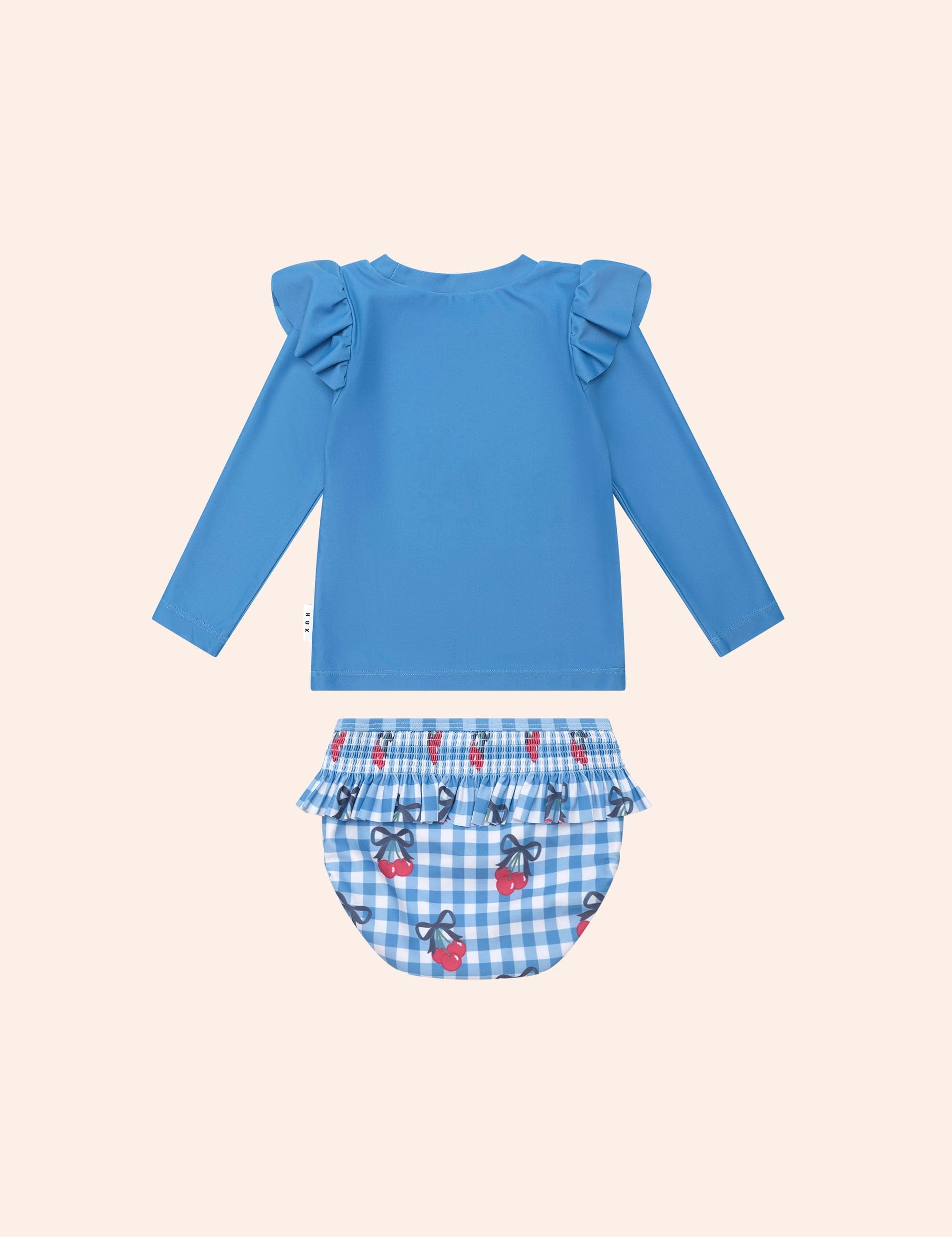 Cherry Gingham 2Pc Swim Set SWIMWEAR Huxbaby