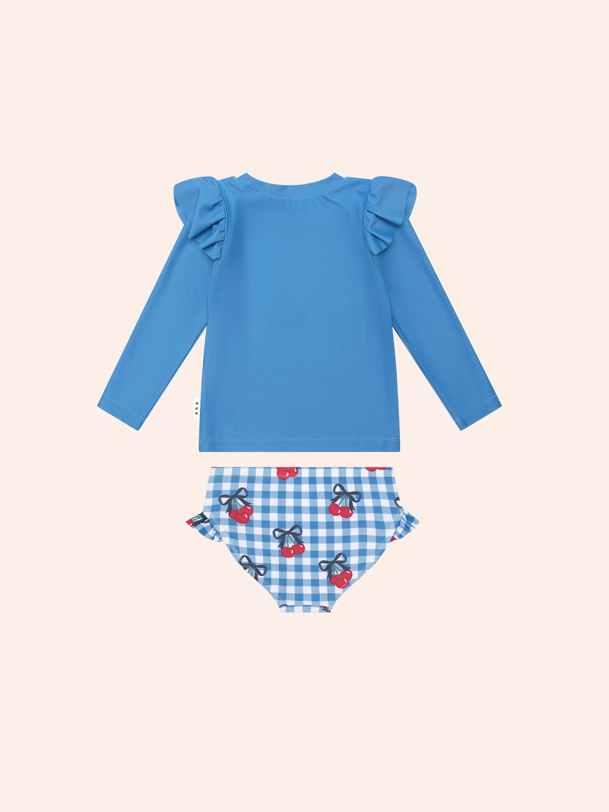 Cherry Gingham 2Pc Swim Set SWIMWEAR Huxbaby