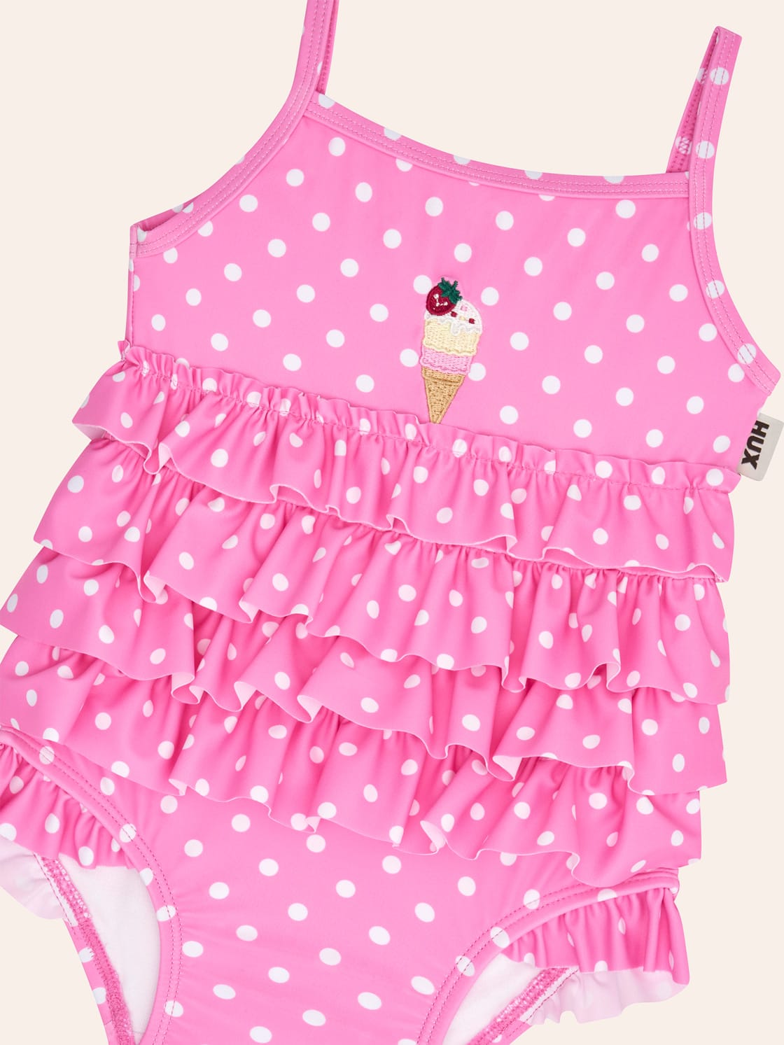 Polka Dot Ice Cream Tiered Swimsuit SWIMWEAR Huxbaby Shopify