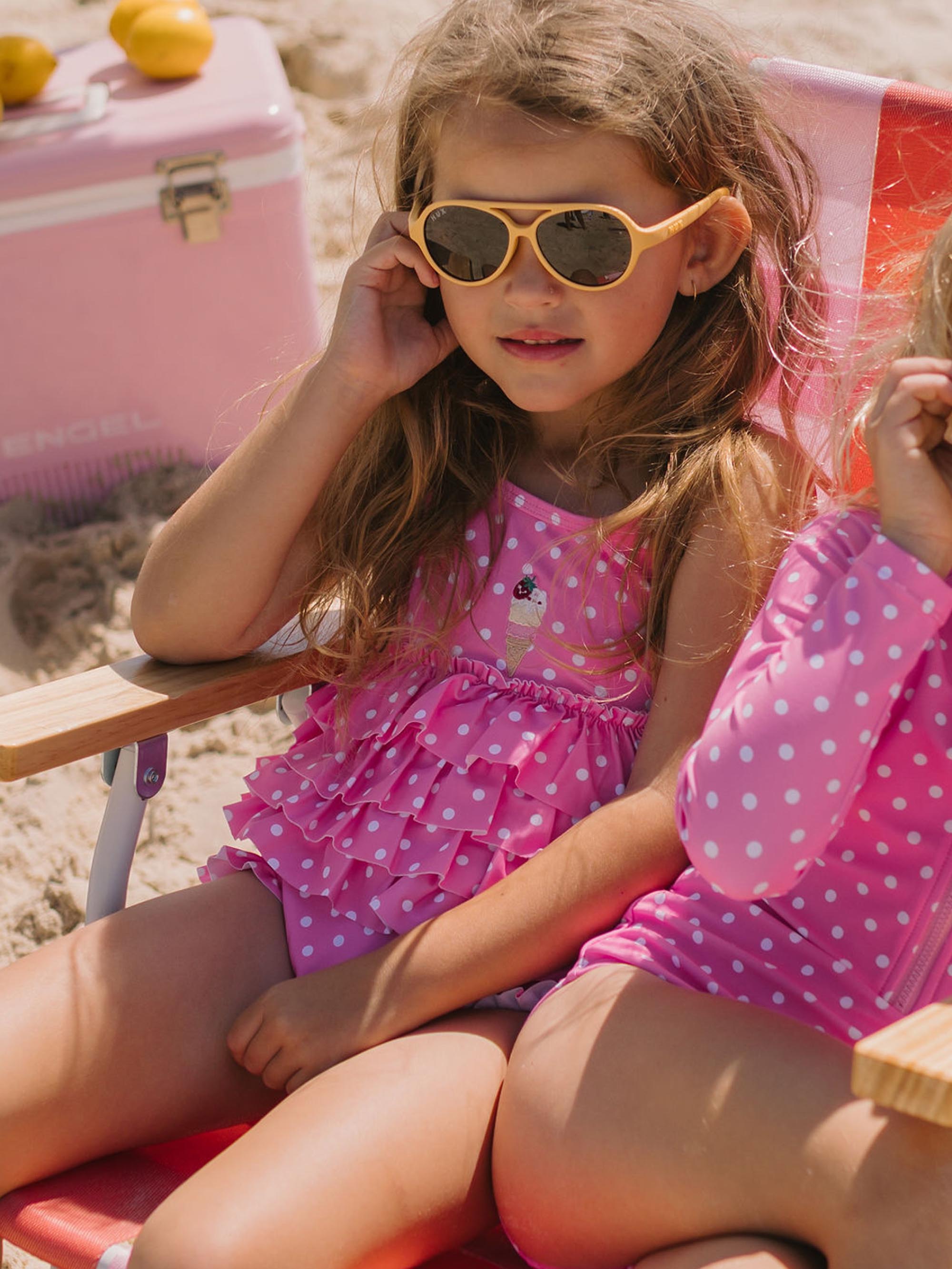 Polka Dot Ice Cream Tiered Swimsuit SWIMWEAR Huxbaby Shopify