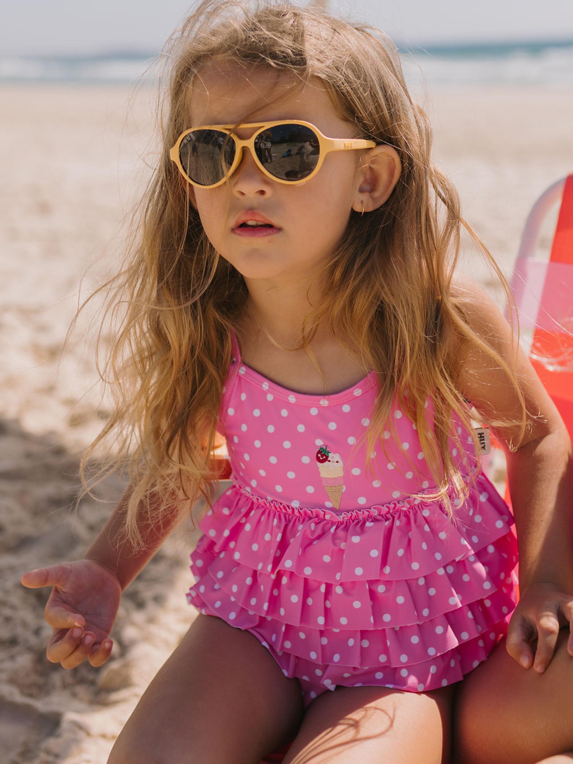 Polka Dot Ice Cream Tiered Swimsuit SWIMWEAR Huxbaby Shopify