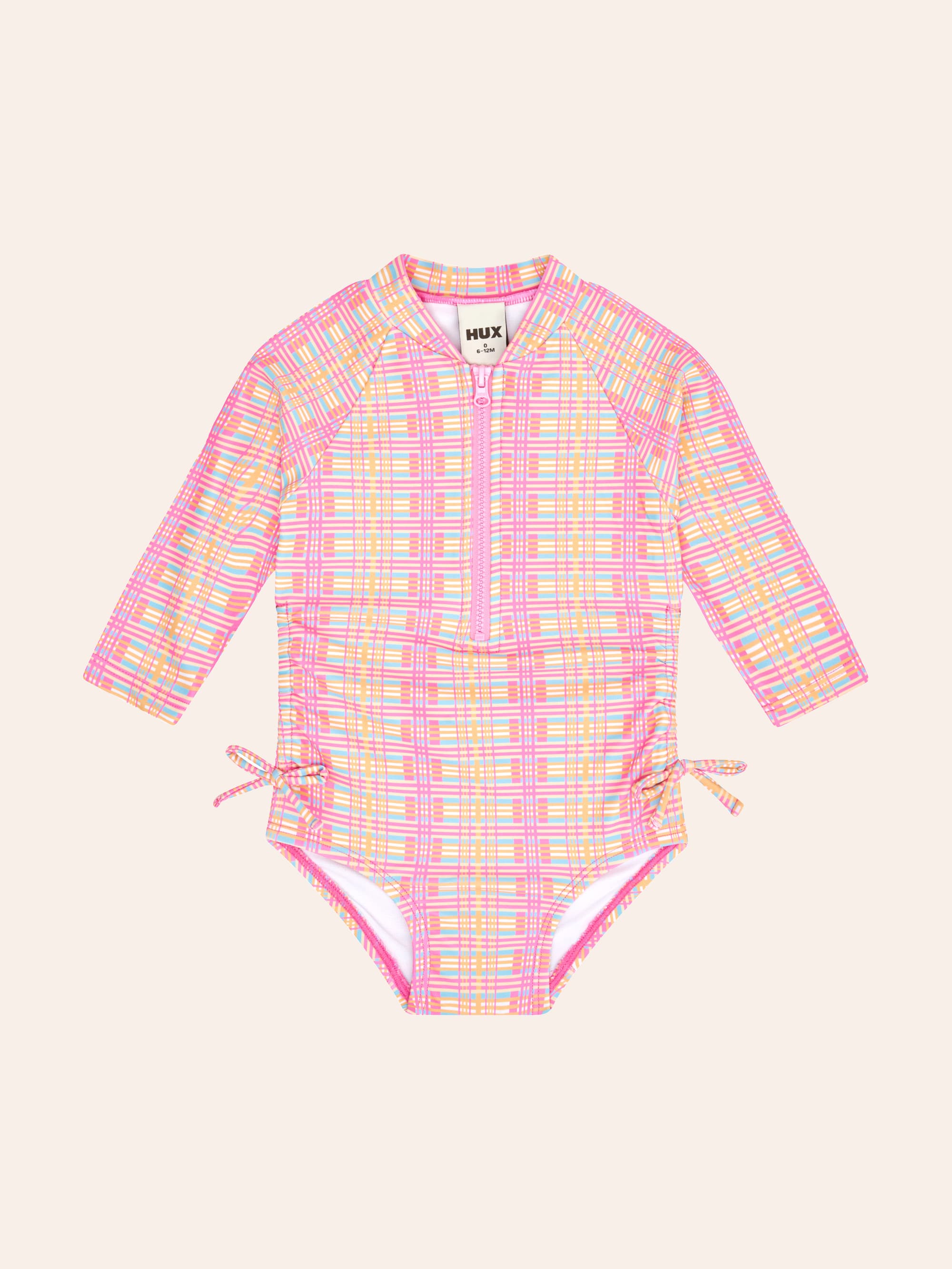 Beach Club Check Shirred Swimsuit SWIMWEAR Huxbaby Shopify