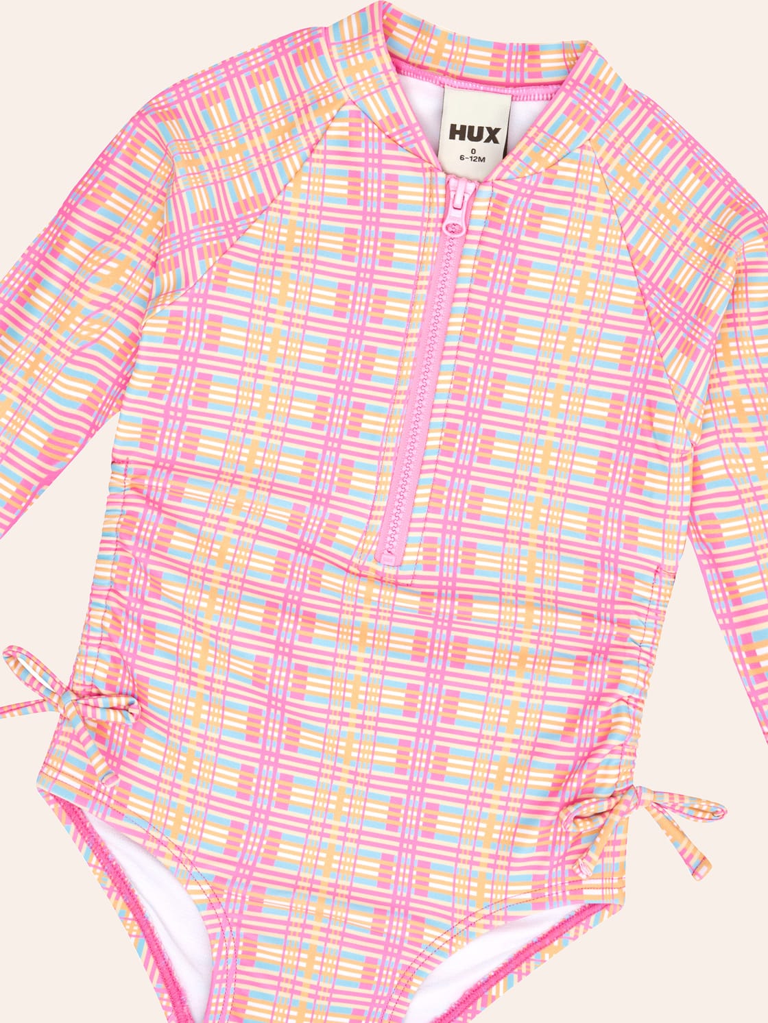 Beach Club Check Shirred Swimsuit SWIMWEAR Huxbaby Shopify