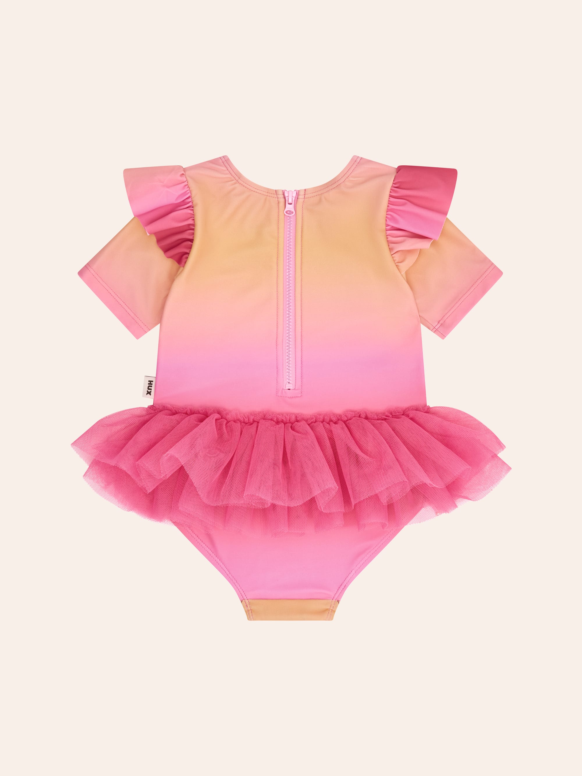 Sunset Ombre Strawberry Tulle Swimsuit SWIMWEAR Huxbaby Shopify