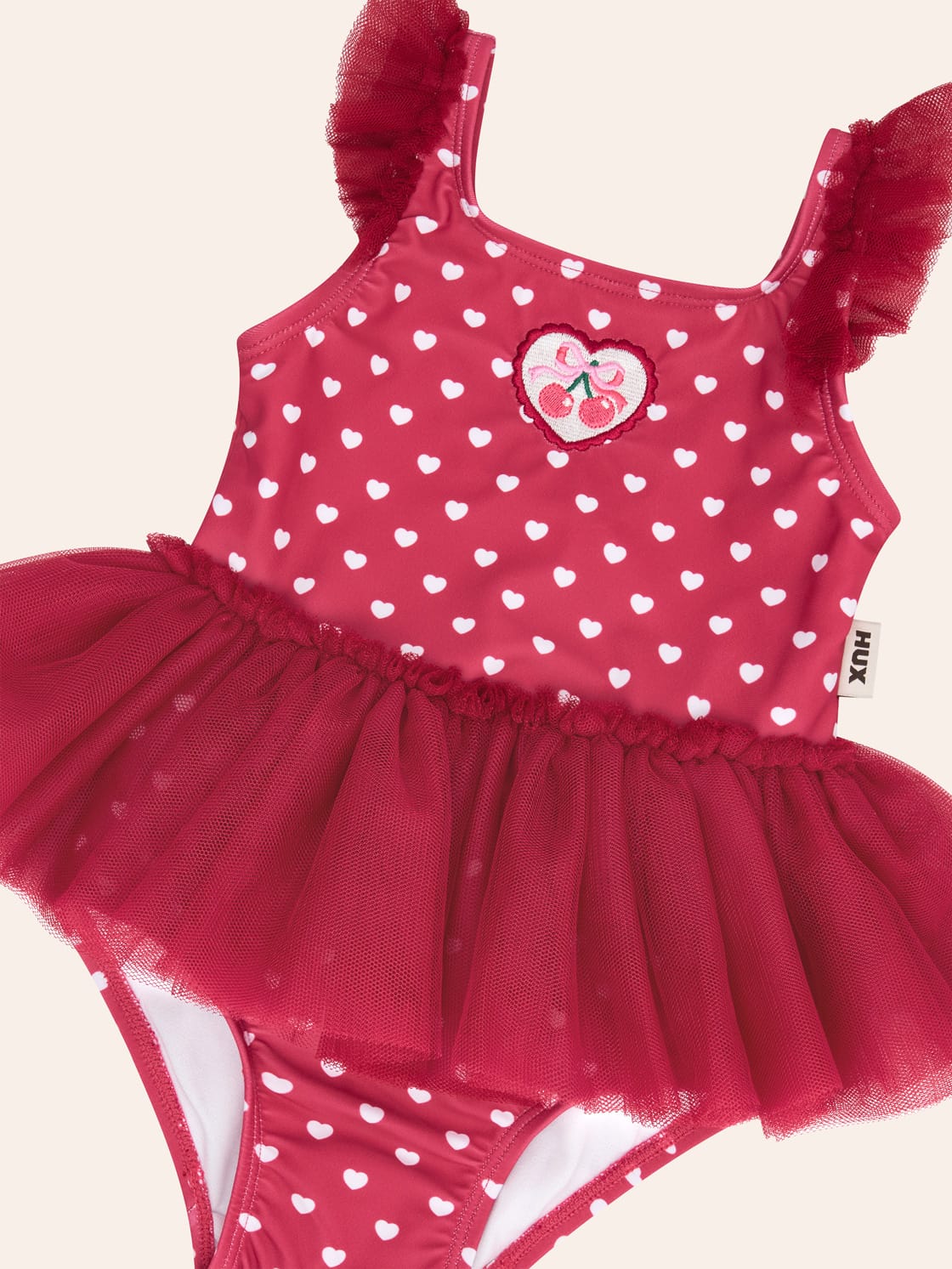 I Heart You Polka Dot Tulle Swimsuit SWIMWEAR Huxbaby Shopify