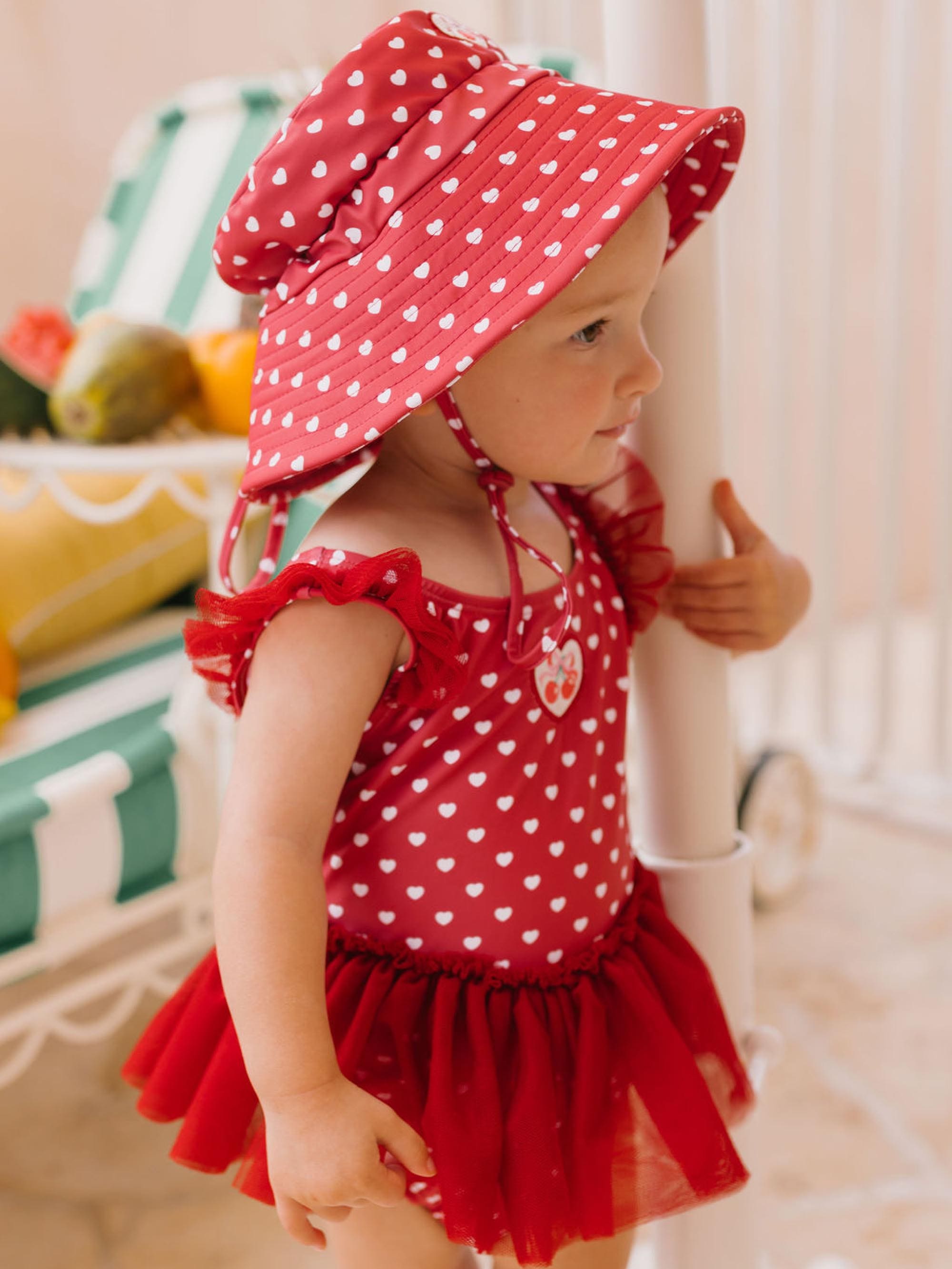 I Heart You Polka Dot Tulle Swimsuit SWIMWEAR Huxbaby Shopify