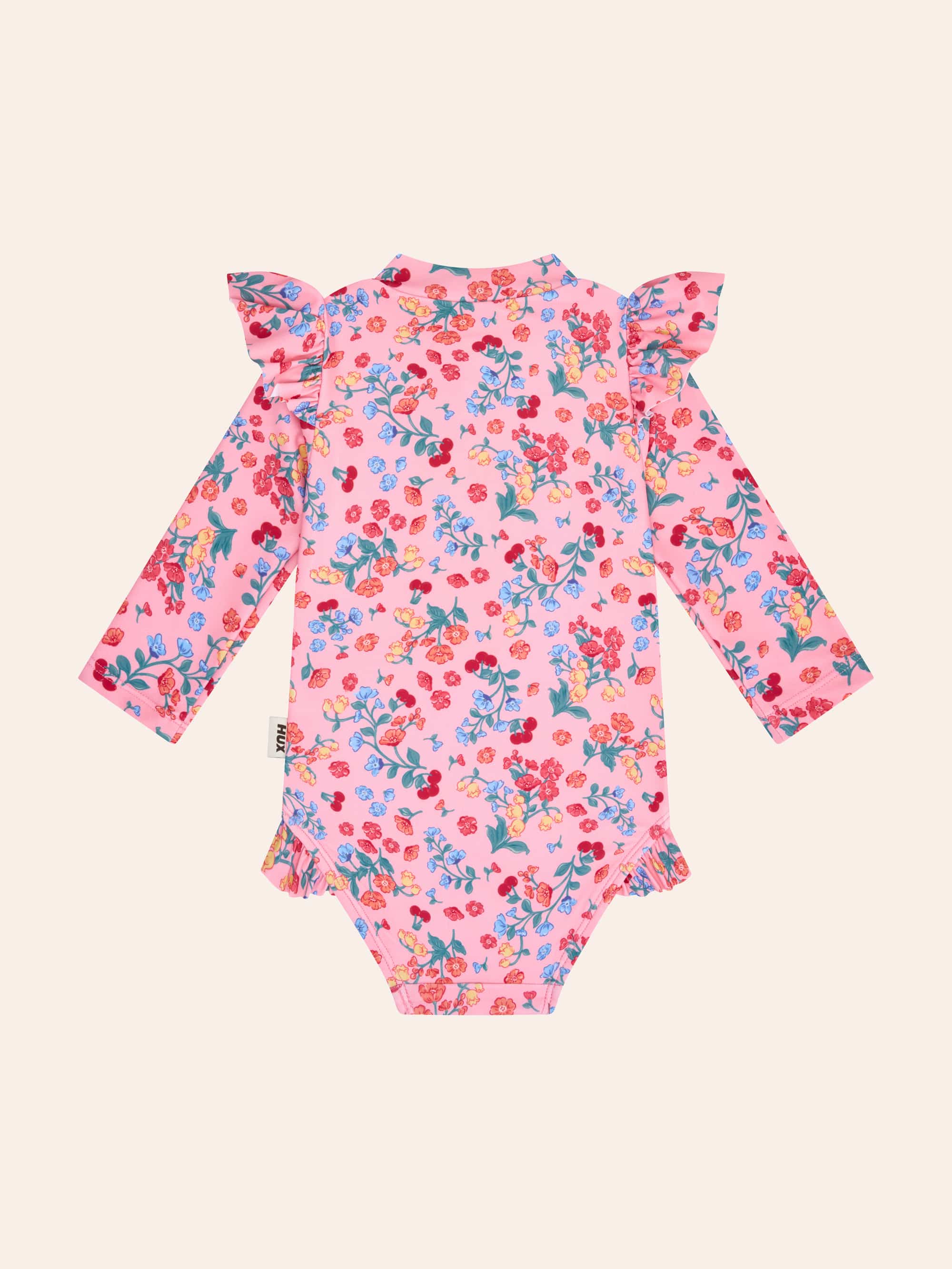 Fruity Floral Frill Swimsuit SWIMWEAR Huxbaby Shopify