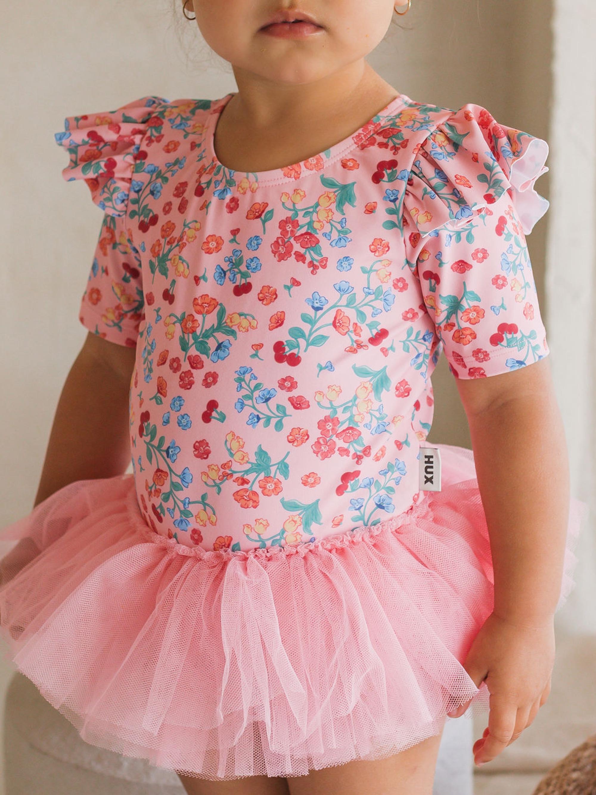 Fruity Floral Tulle Swimsuit SWIMWEAR Huxbaby Shopify