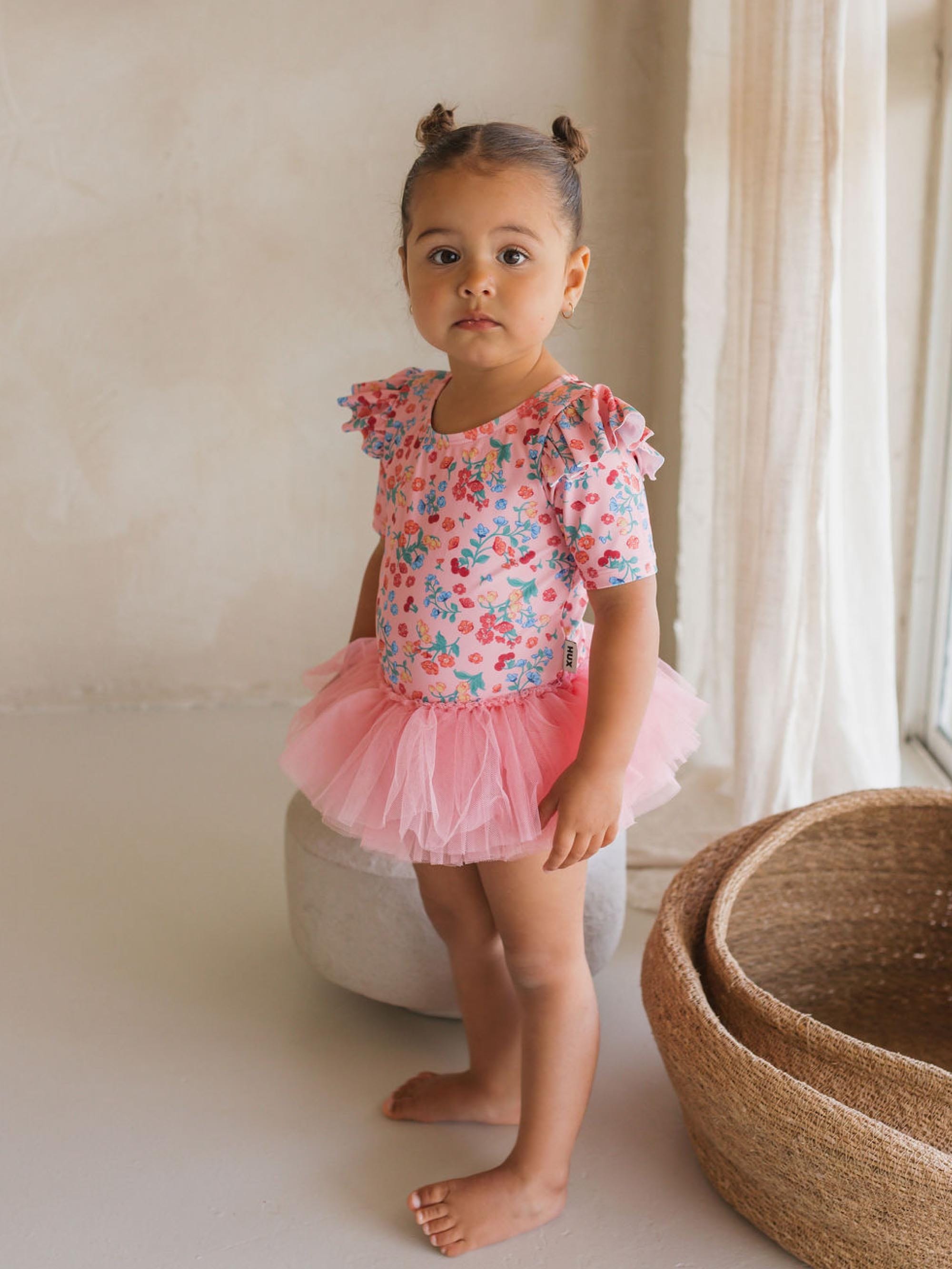 Fruity Floral Tulle Swimsuit SWIMWEAR Huxbaby Shopify