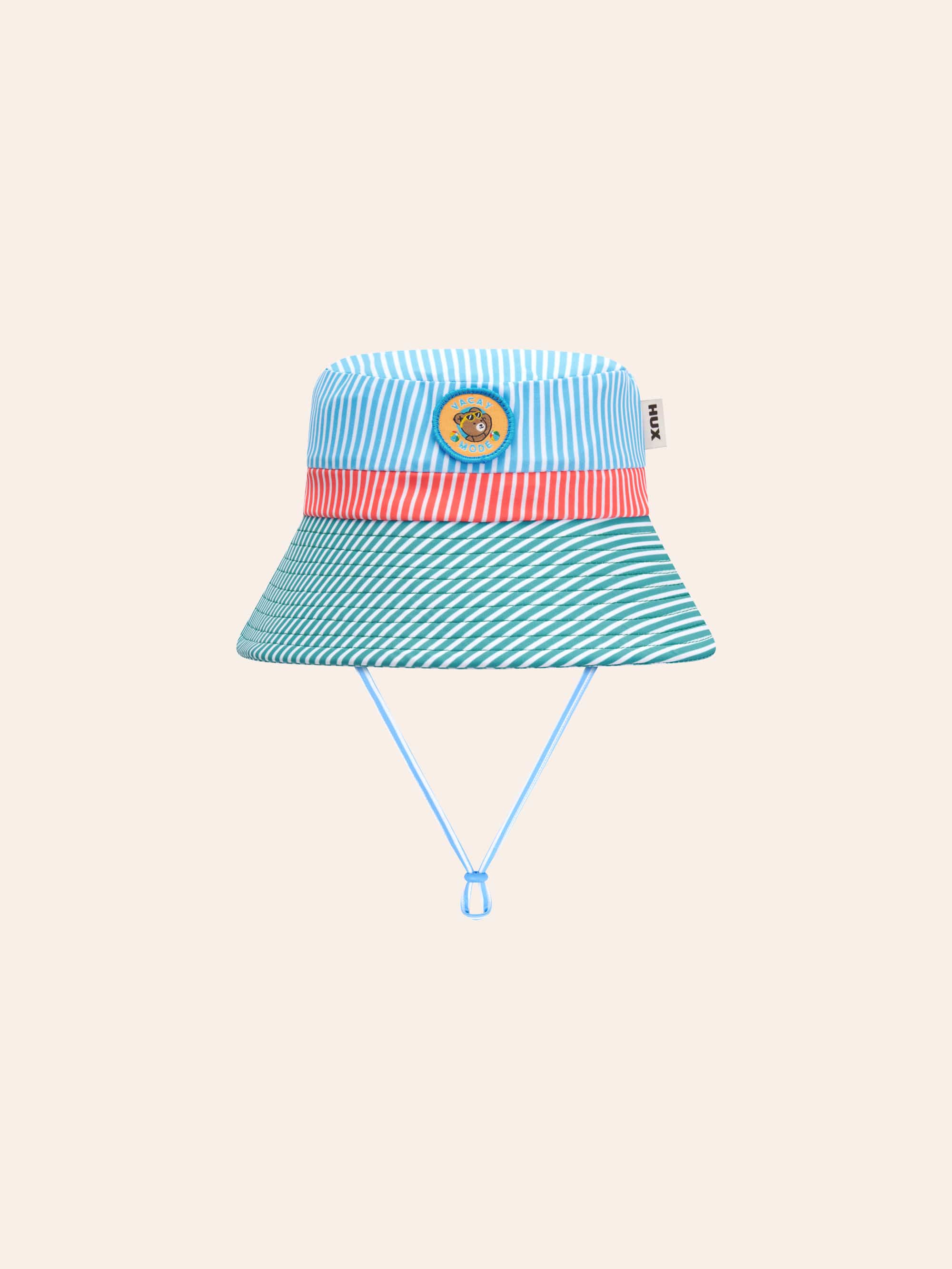 Vacay Mode Multi Stripe Swim Hat SWIMWEAR Huxbaby Shopify