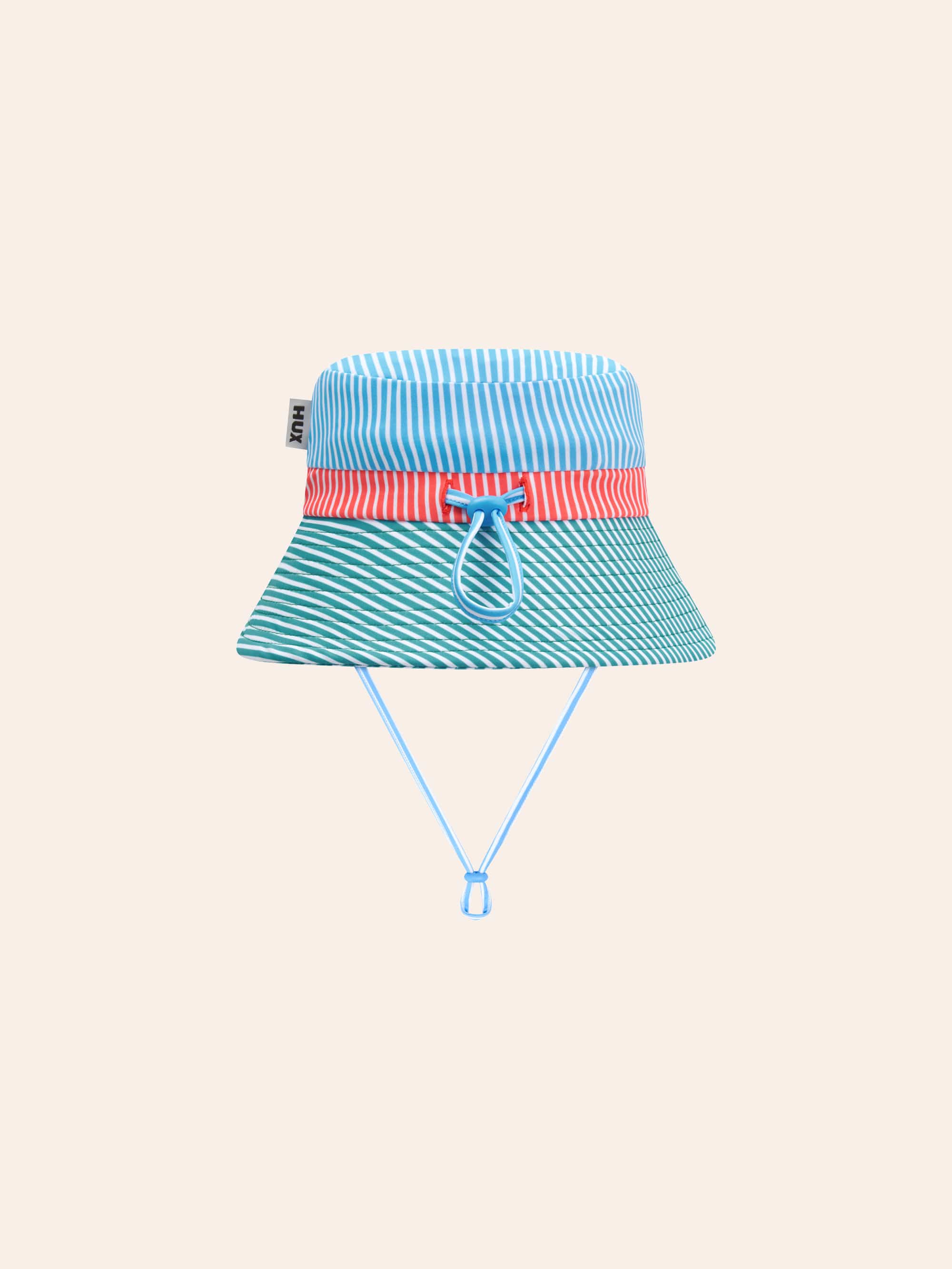Vacay Mode Multi Stripe Swim Hat SWIMWEAR Huxbaby Shopify