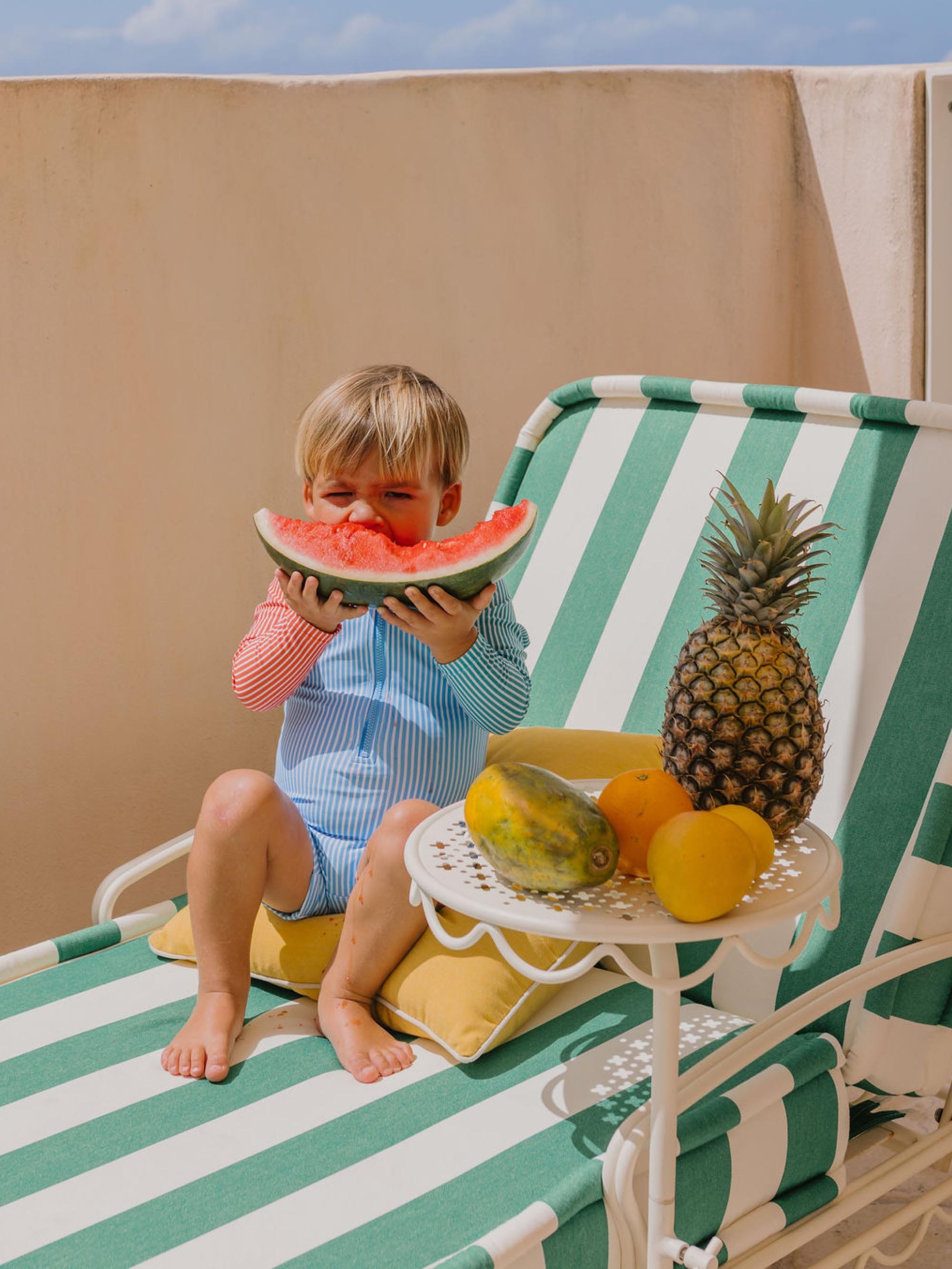 Vacay Mode Multi Stripe Swimsuit SWIMWEAR Huxbaby Shopify