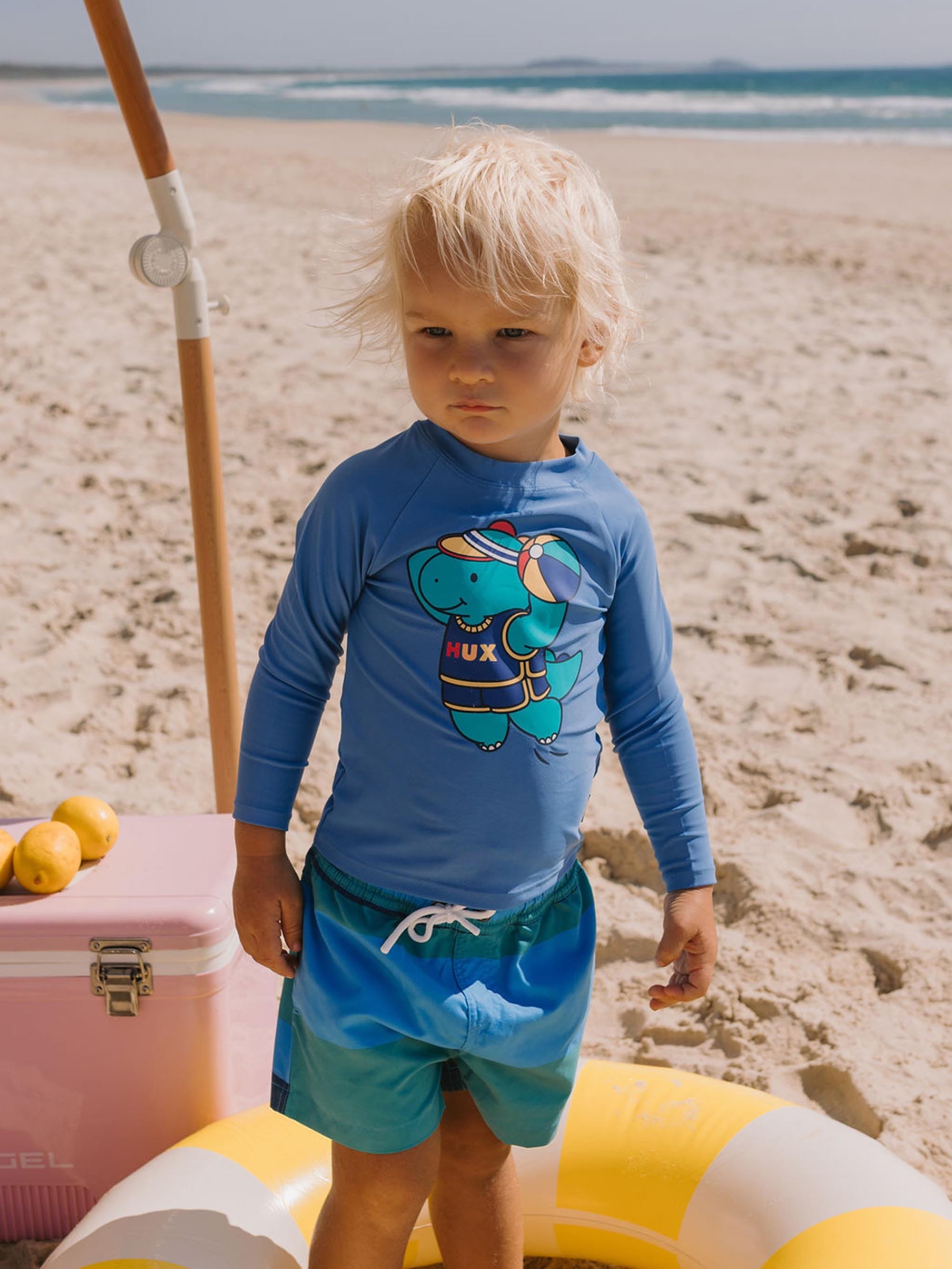Beach Volleyball Dino Swim Rashie SWIMWEAR Huxbaby Shopify
