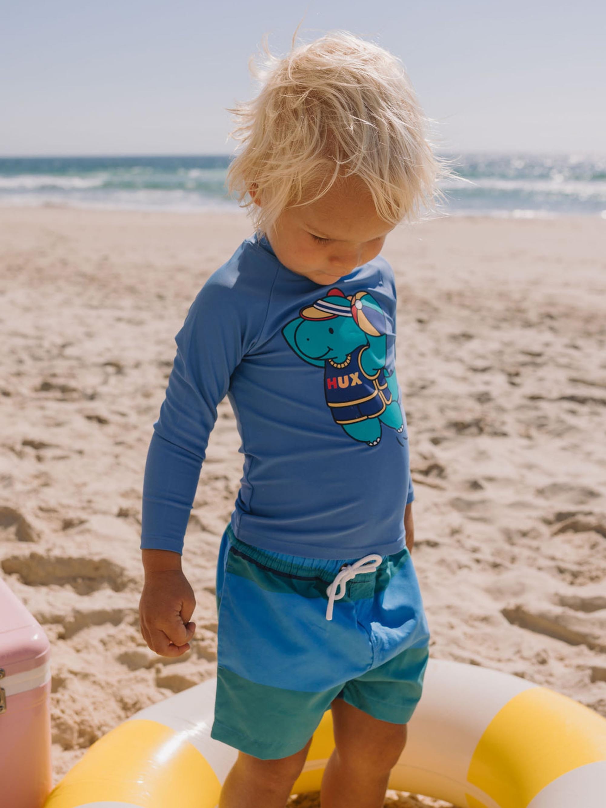 Block Stripe Boardshort SWIMWEAR Huxbaby Shopify