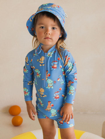 Beach Volleyball Dino Swim Hat SWIMWEAR Huxbaby Shopify
