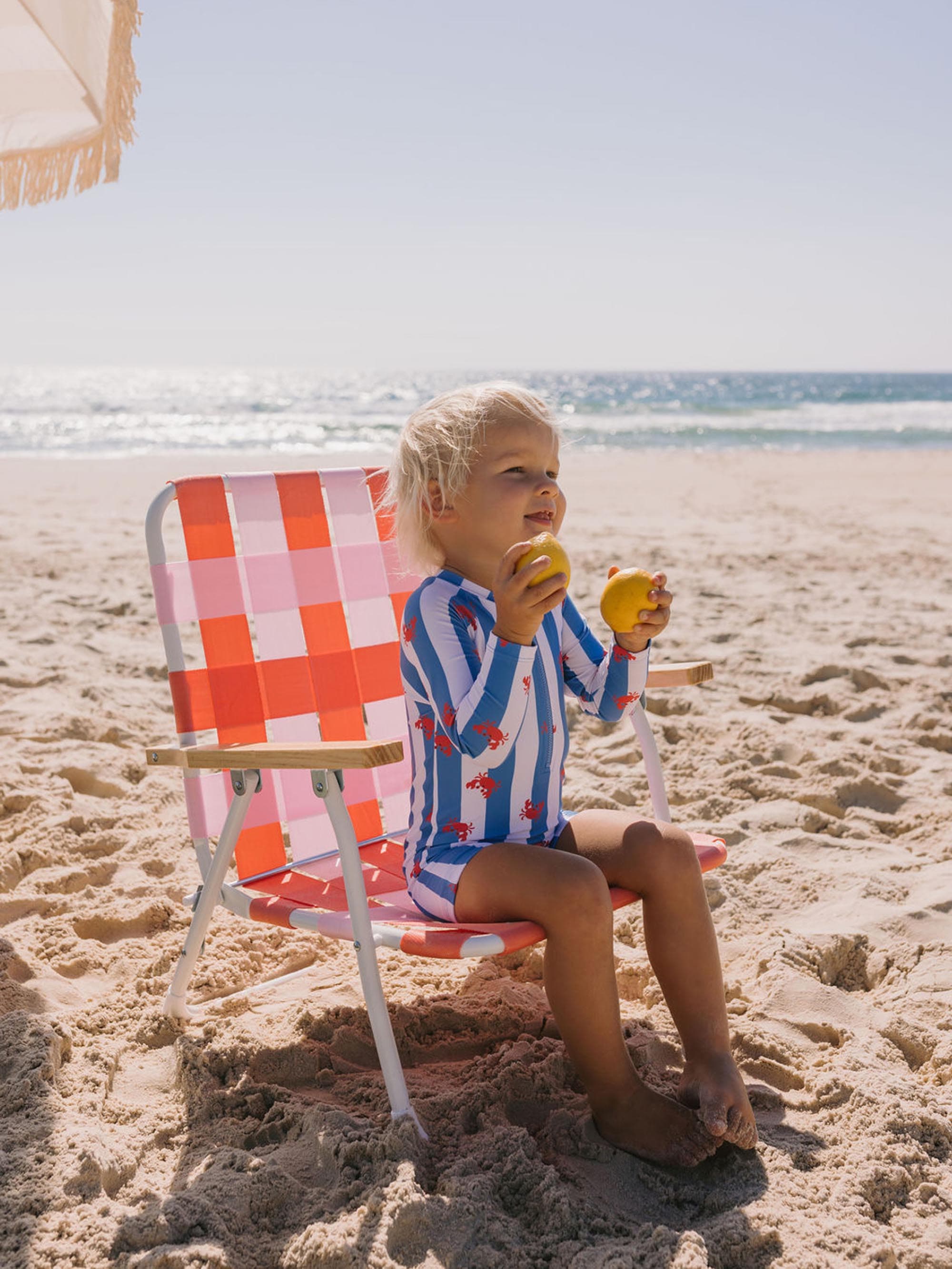 Crab Stripe Swimsuit SWIMWEAR Huxbaby Shopify