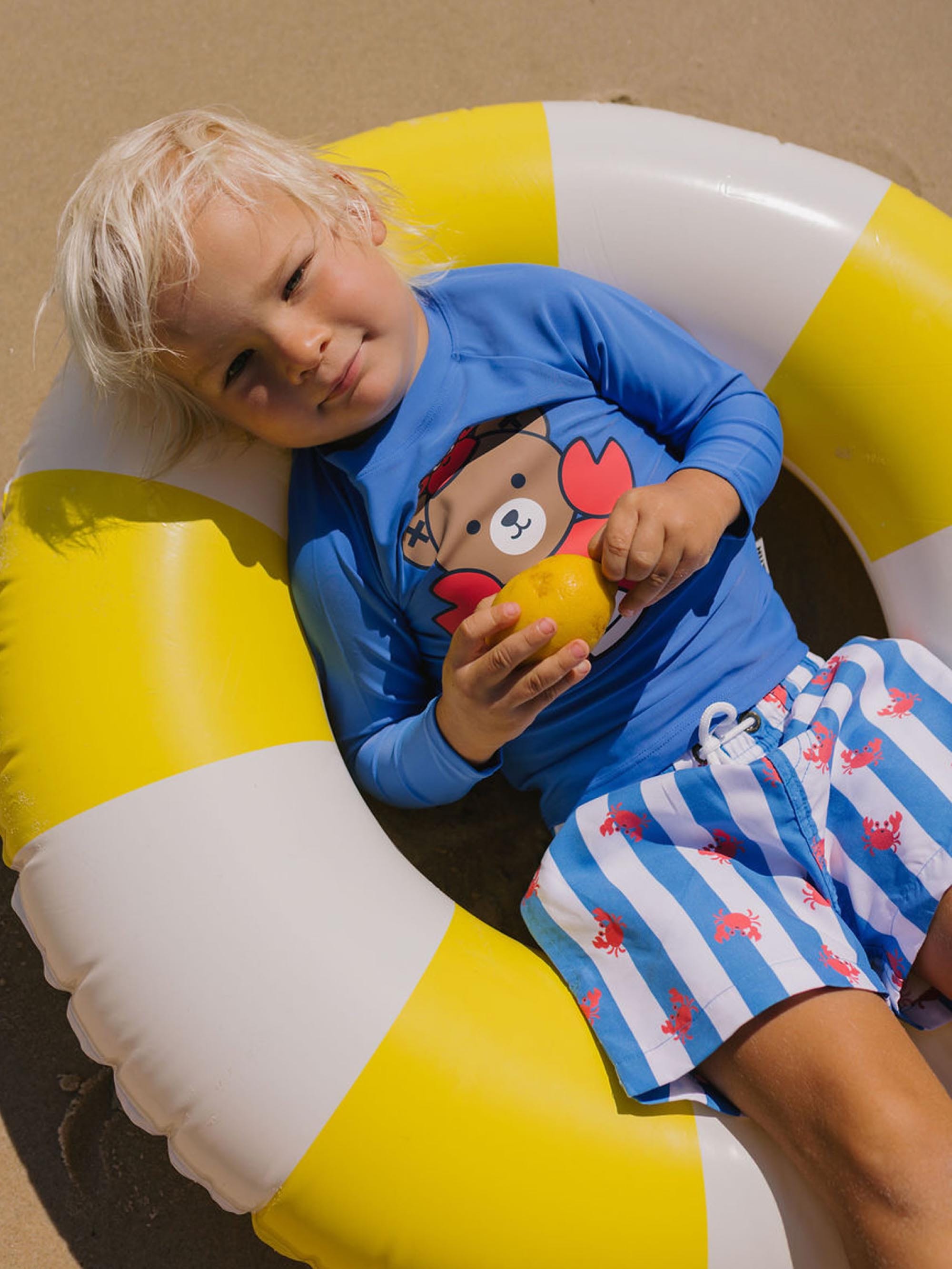 Crab Stripe Boardshort SWIMWEAR Huxbaby Shopify