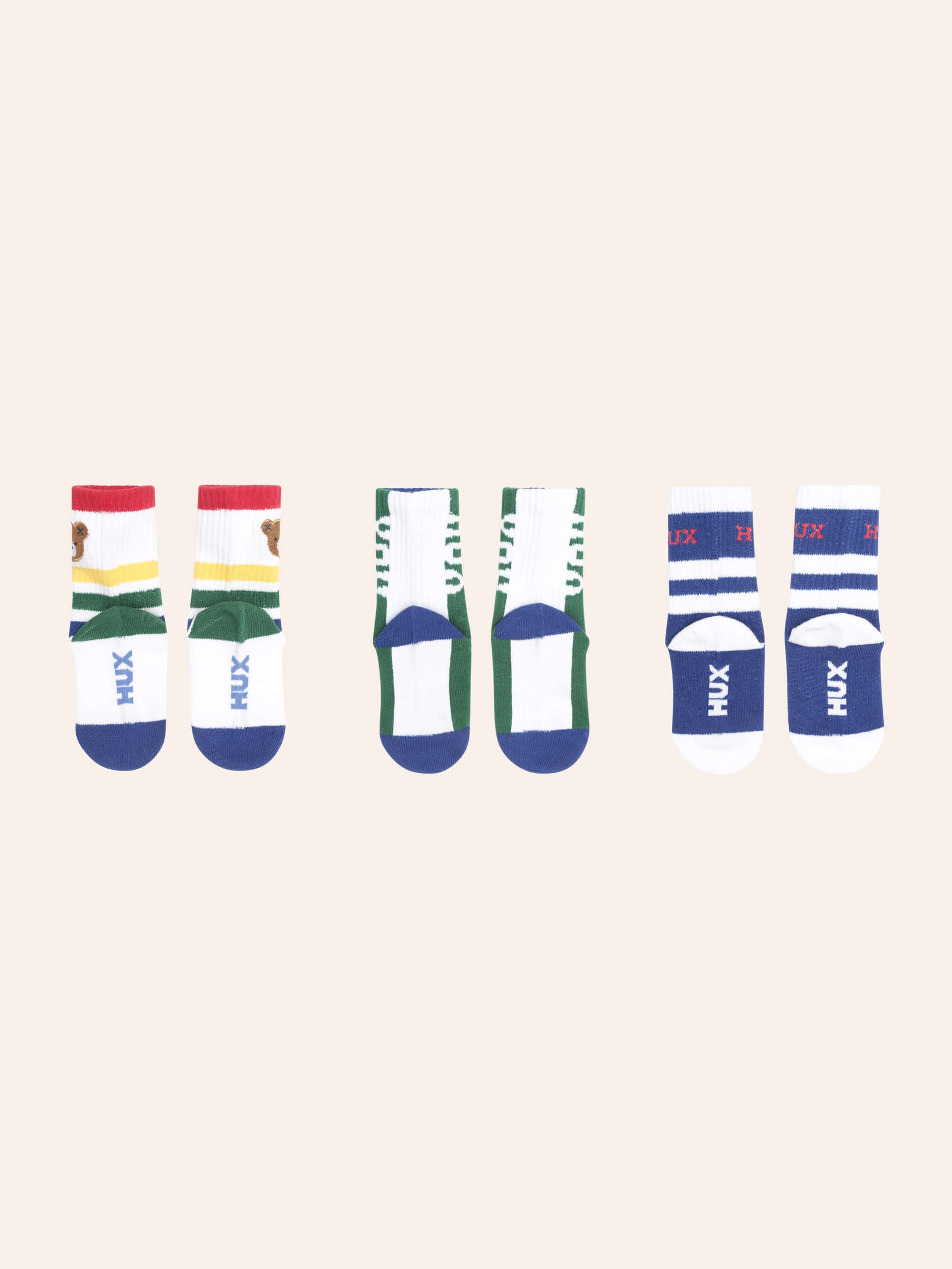 Huxbaby Shopify ACCESSORIES 3Pk Boys Sports Socks