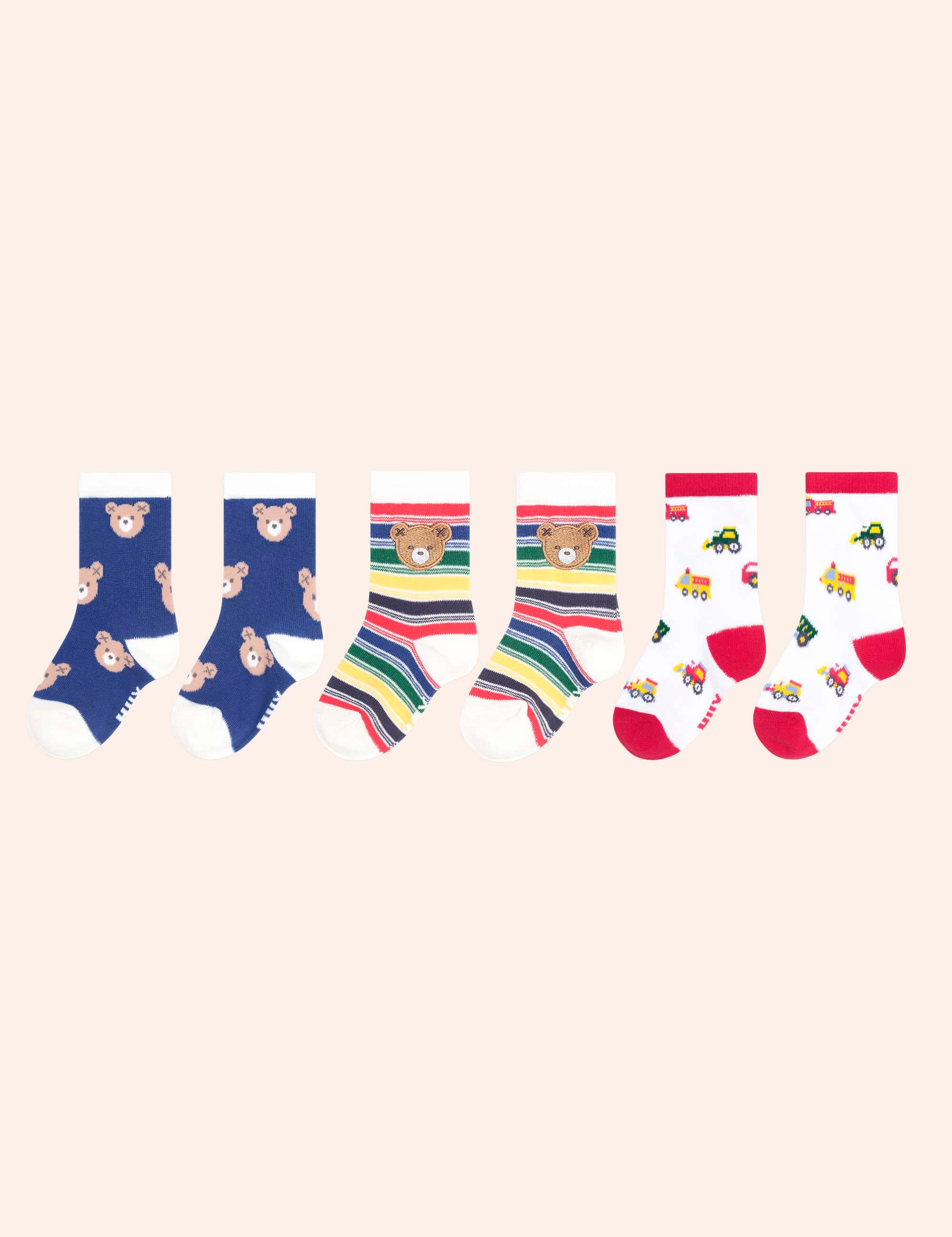 3Pk Boys Socks ACCESSORIES Huxbaby Shopify