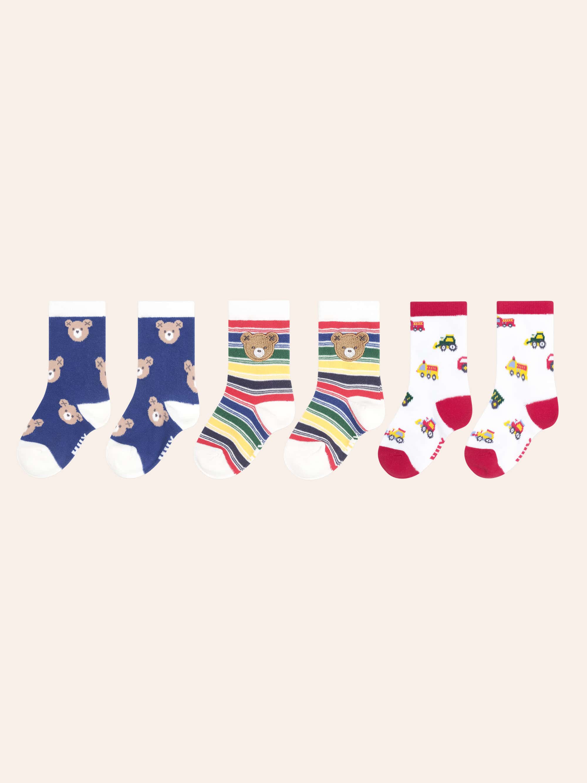 Huxbaby Shopify ACCESSORIES 3Pk Boys Socks