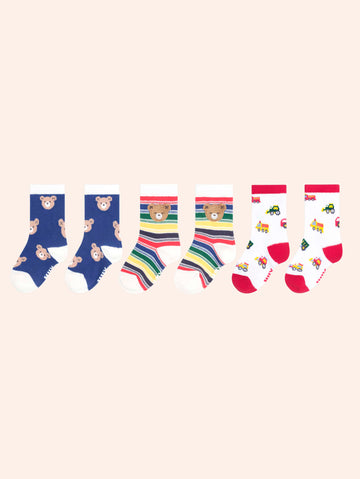 3Pk Boys Socks ACCESSORIES Huxbaby Shopify