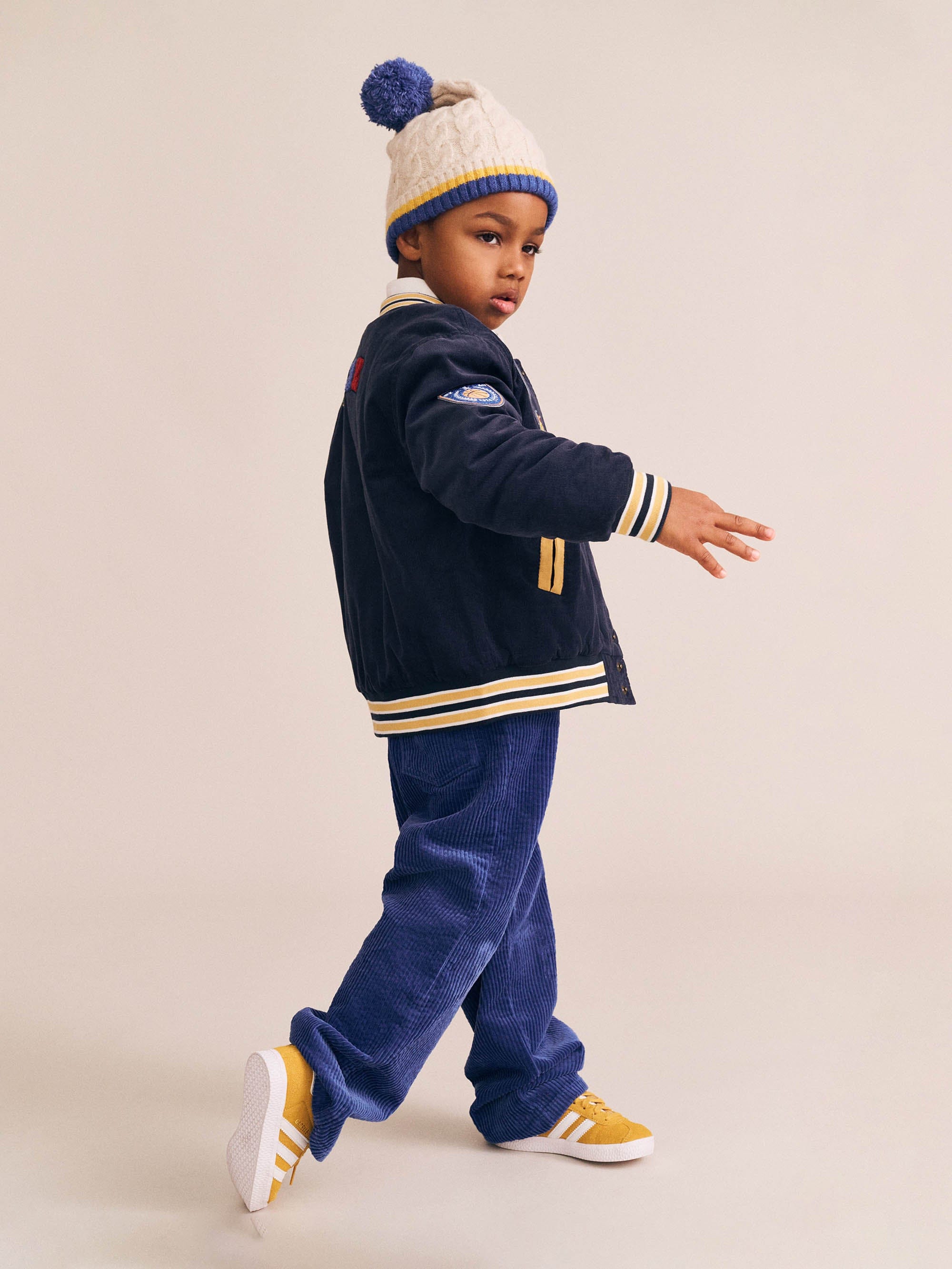 Cable Stripe Beanie ACCESSORIES Huxbaby