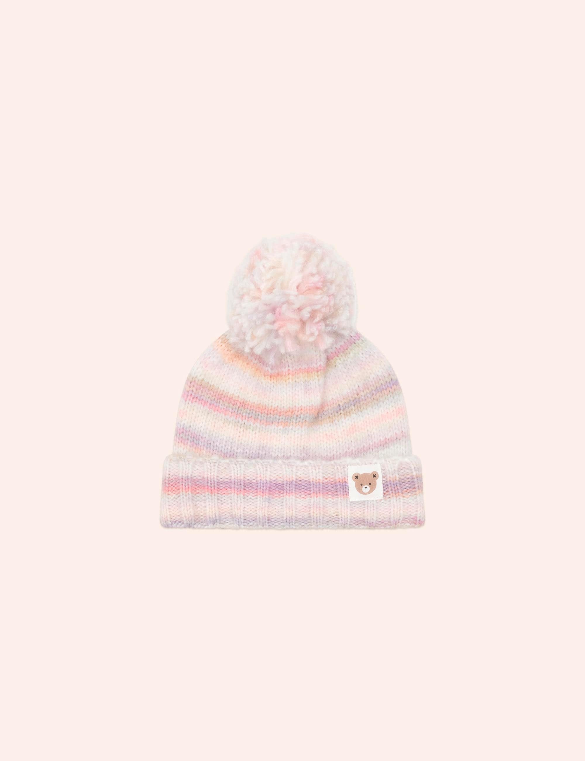 RAINBOW STRIPE KNIT BEANIE ACCESSORIES Huxbaby