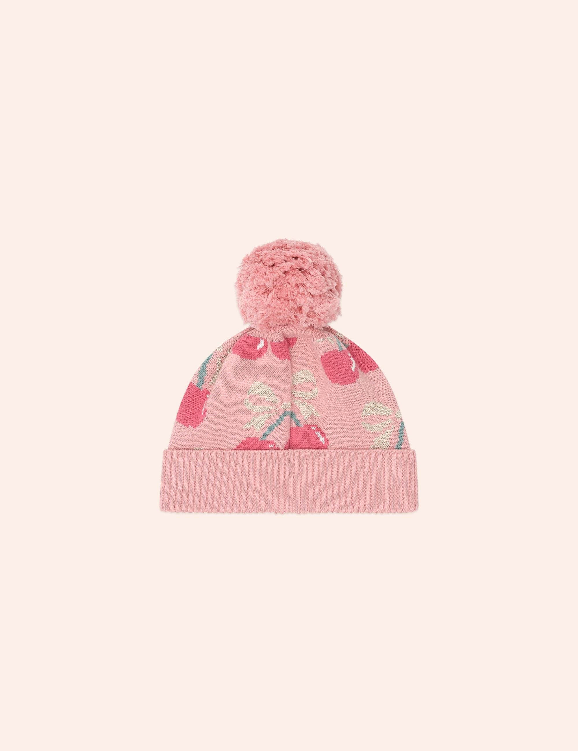 Cherry Bow Beanie ACCESSORIES Huxbaby