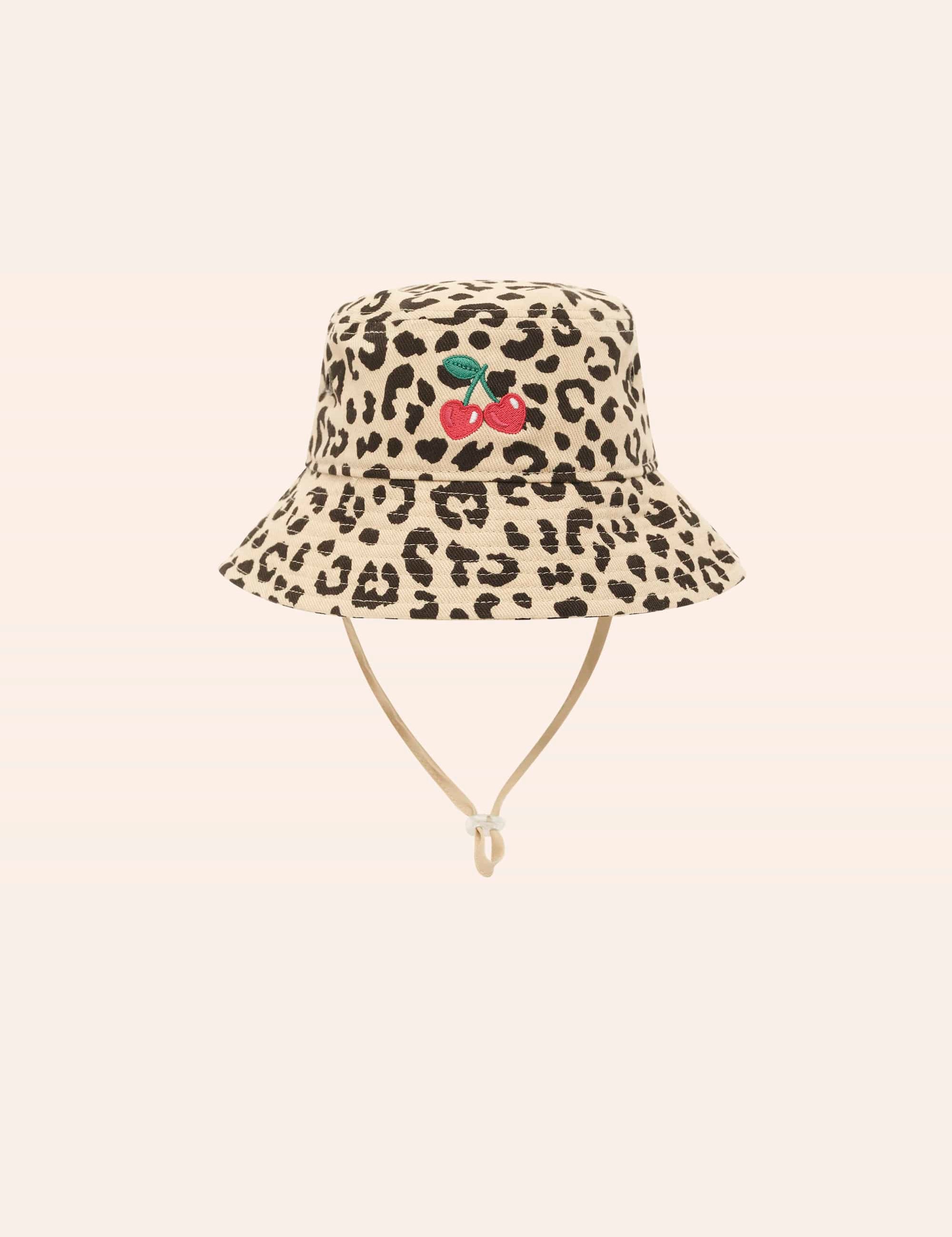 Leopard Cherry Bucket Hat ACCESSORIES Huxbaby Shopify