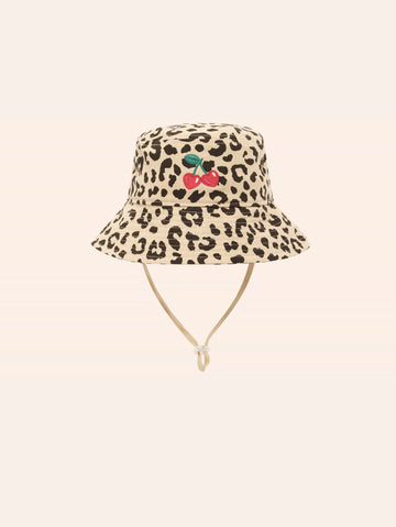 Leopard Cherry Bucket Hat ACCESSORIES Huxbaby Shopify