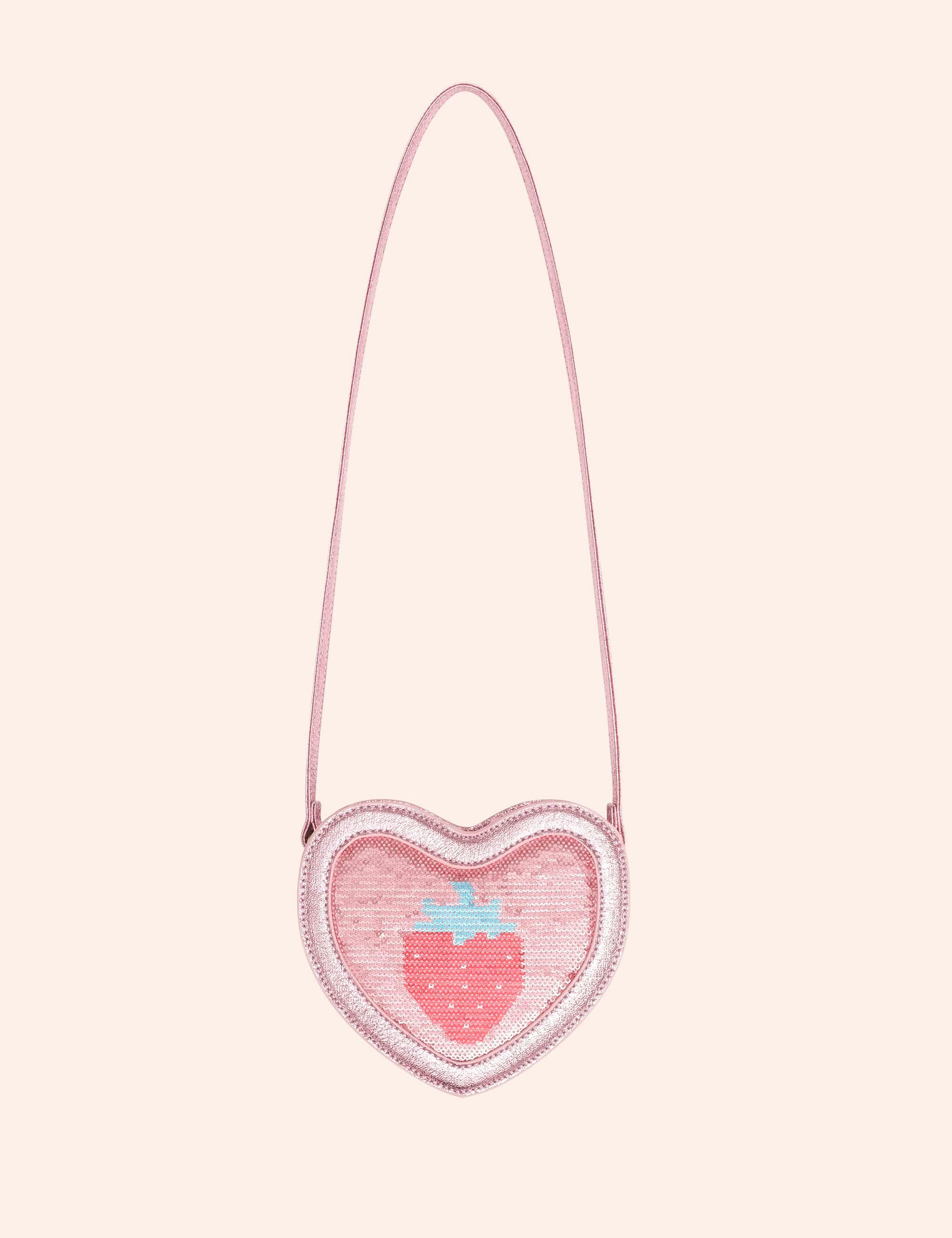 Strawberry Sequin Heart Bag ACCESSORIES Huxbaby Shopify