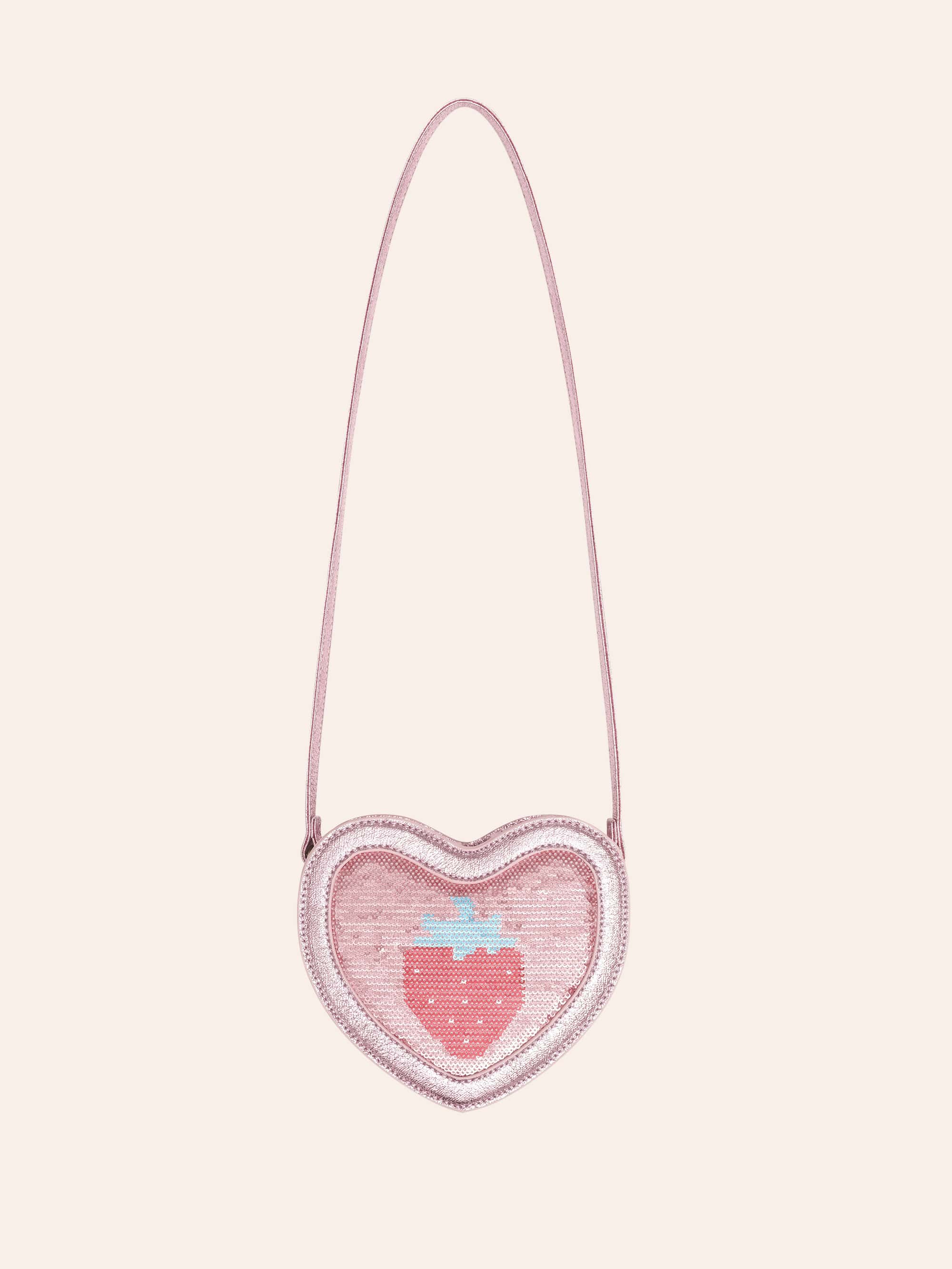 Strawberry Sequin Heart Bag ACCESSORIES Huxbaby Shopify