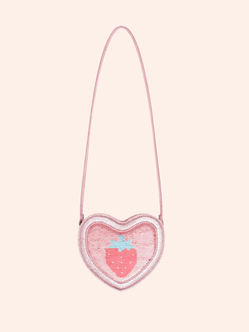 Strawberry Sequin Heart Bag ACCESSORIES Huxbaby Shopify