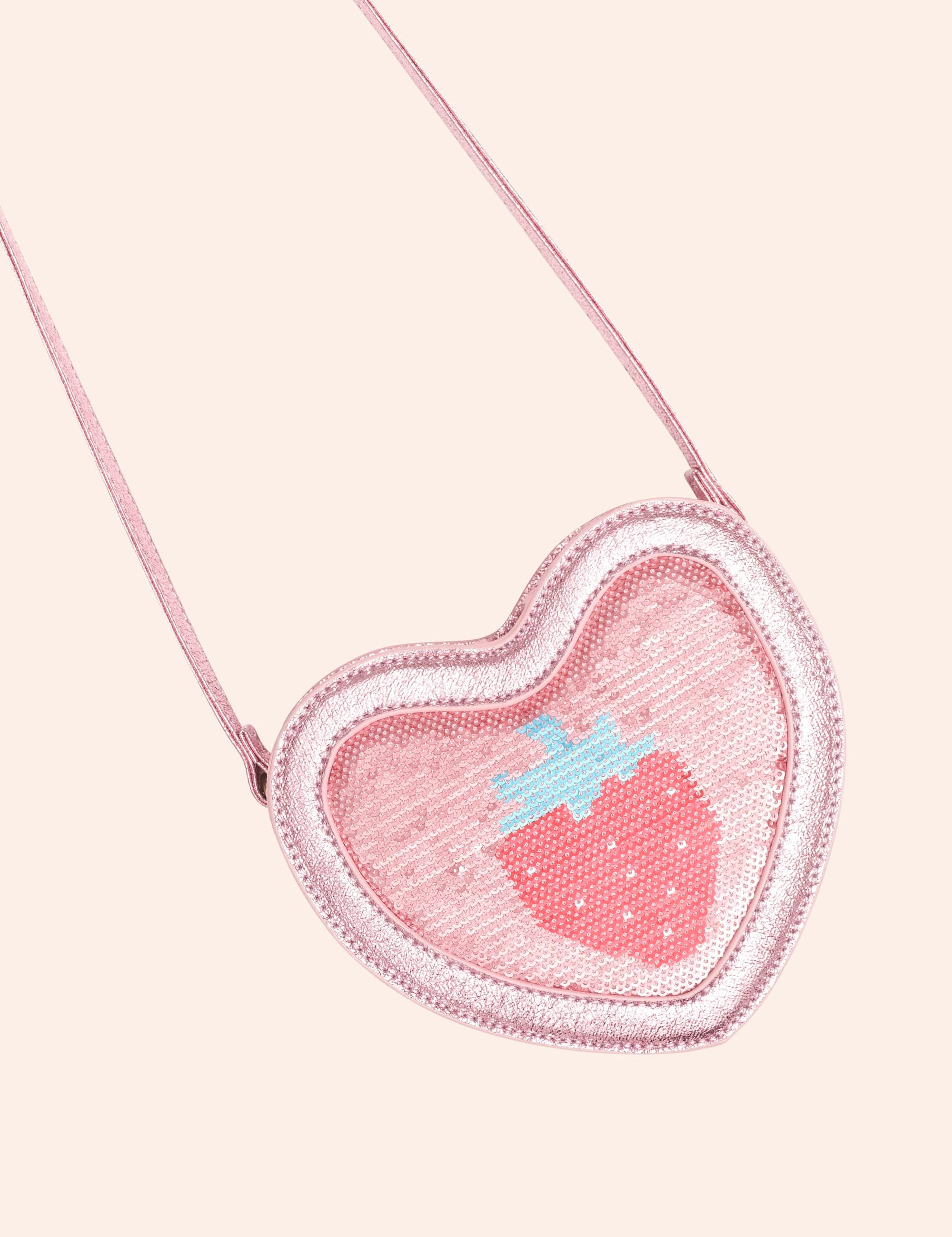 Strawberry Sequin Heart Bag ACCESSORIES Huxbaby Shopify