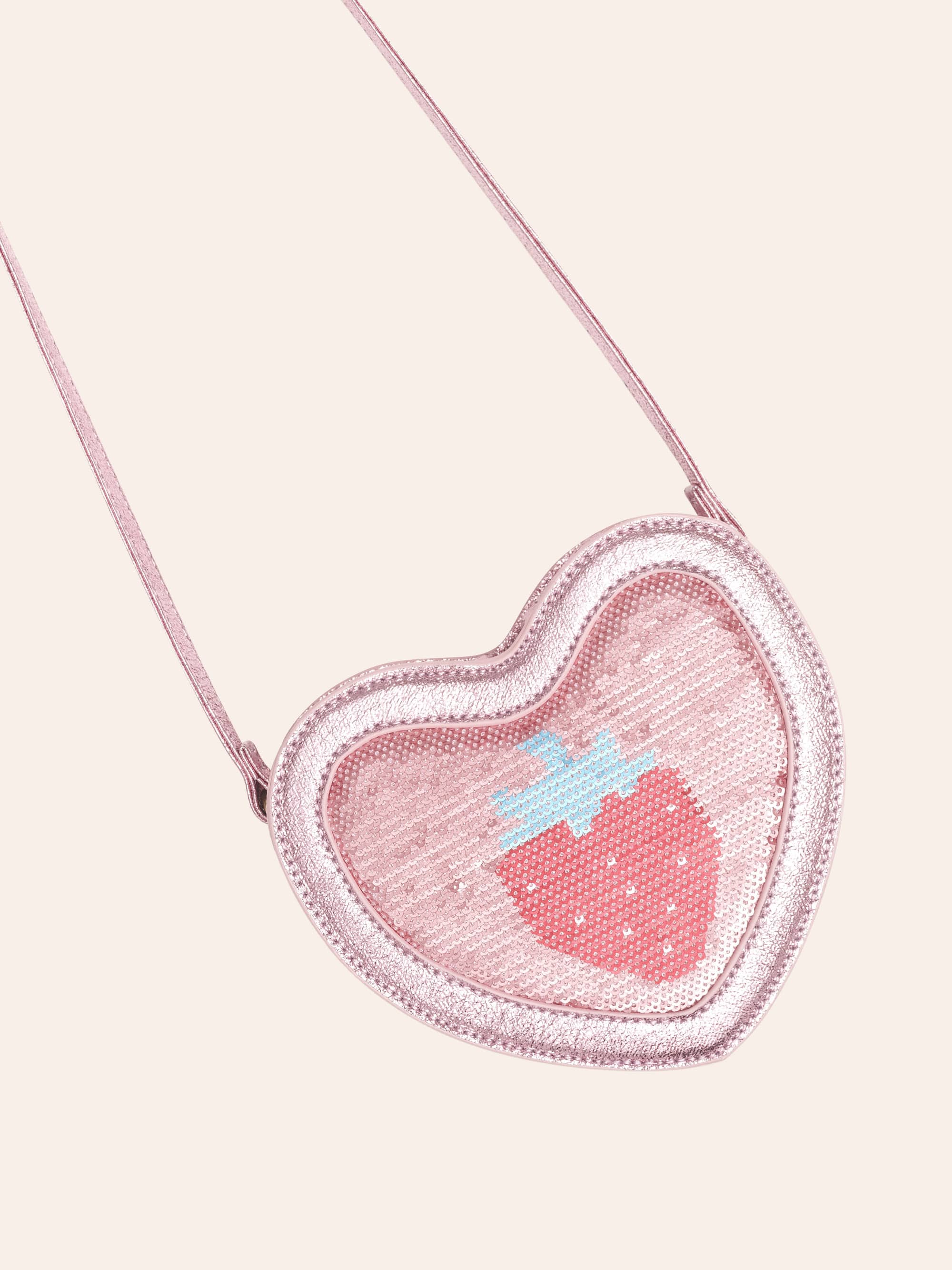 Strawberry Sequin Heart Bag ACCESSORIES Huxbaby Shopify