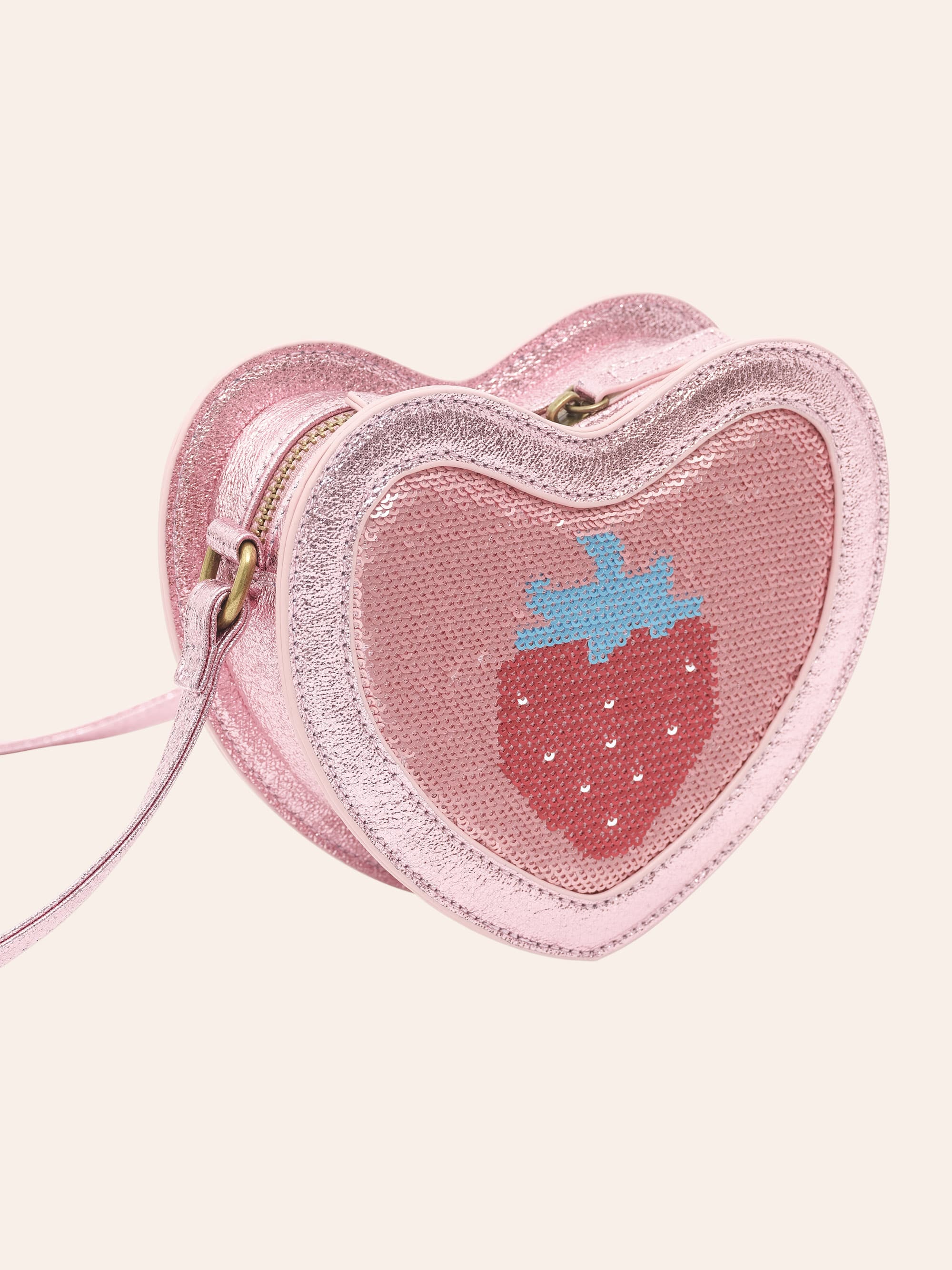Strawberry Sequin Heart Bag ACCESSORIES Huxbaby Shopify