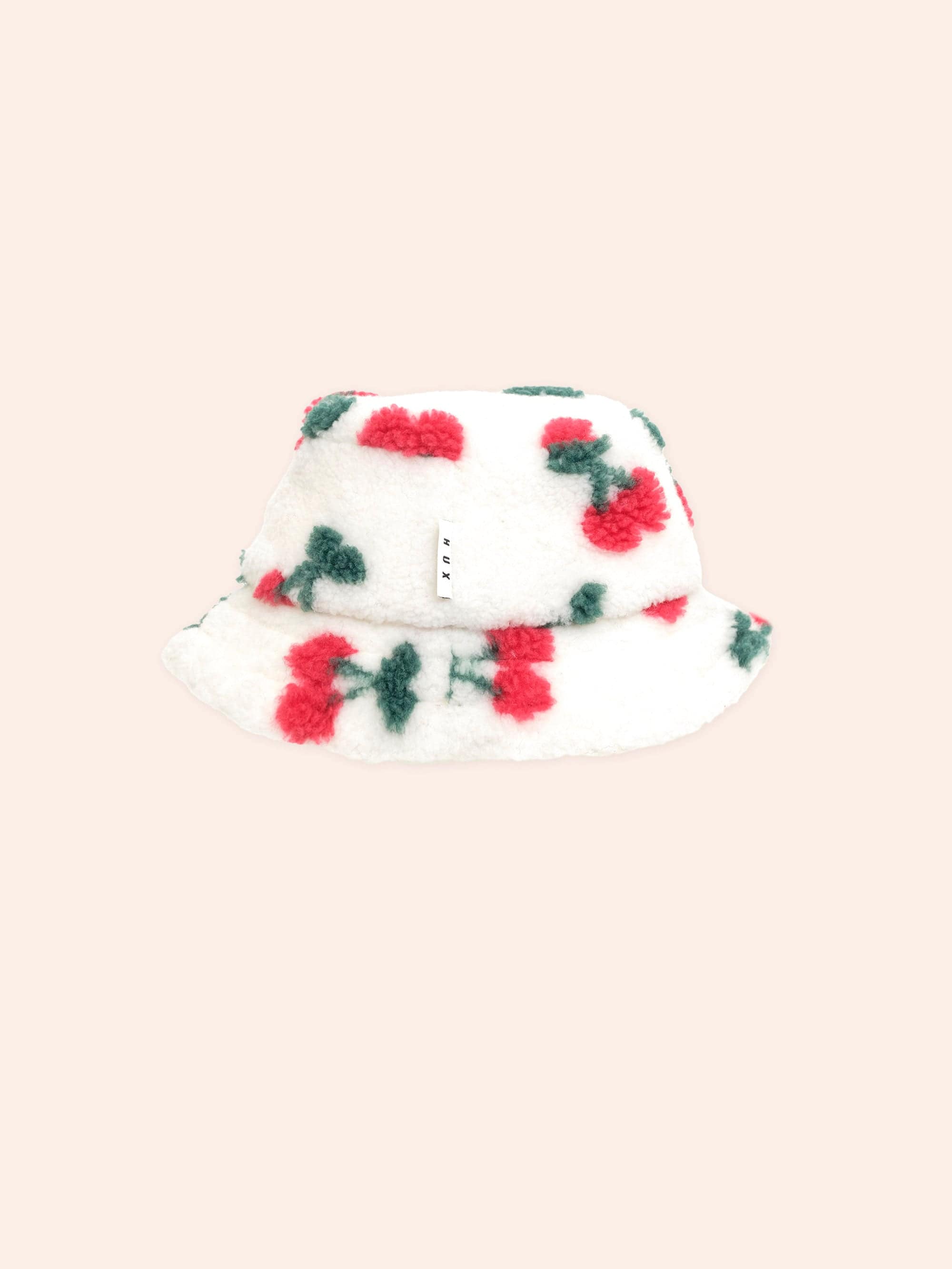 Very Cherry Sherpa Bucket Hat ACCESSORIES Huxbaby