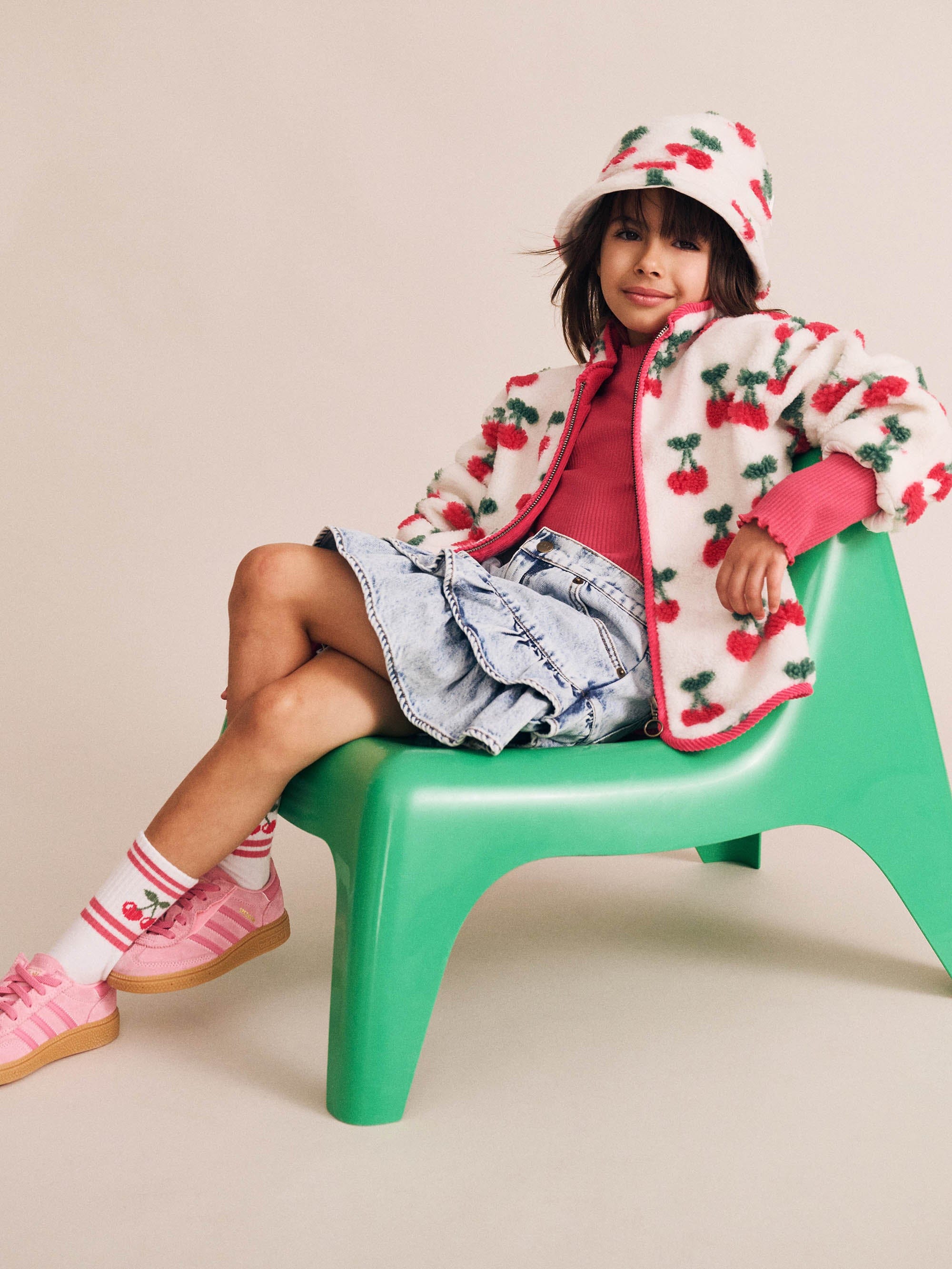 Very Cherry Sherpa Bucket Hat ACCESSORIES Huxbaby