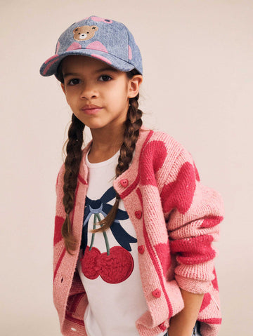 Cherry Bow Frill Sleeve Tee T-SHIRT Huxbaby