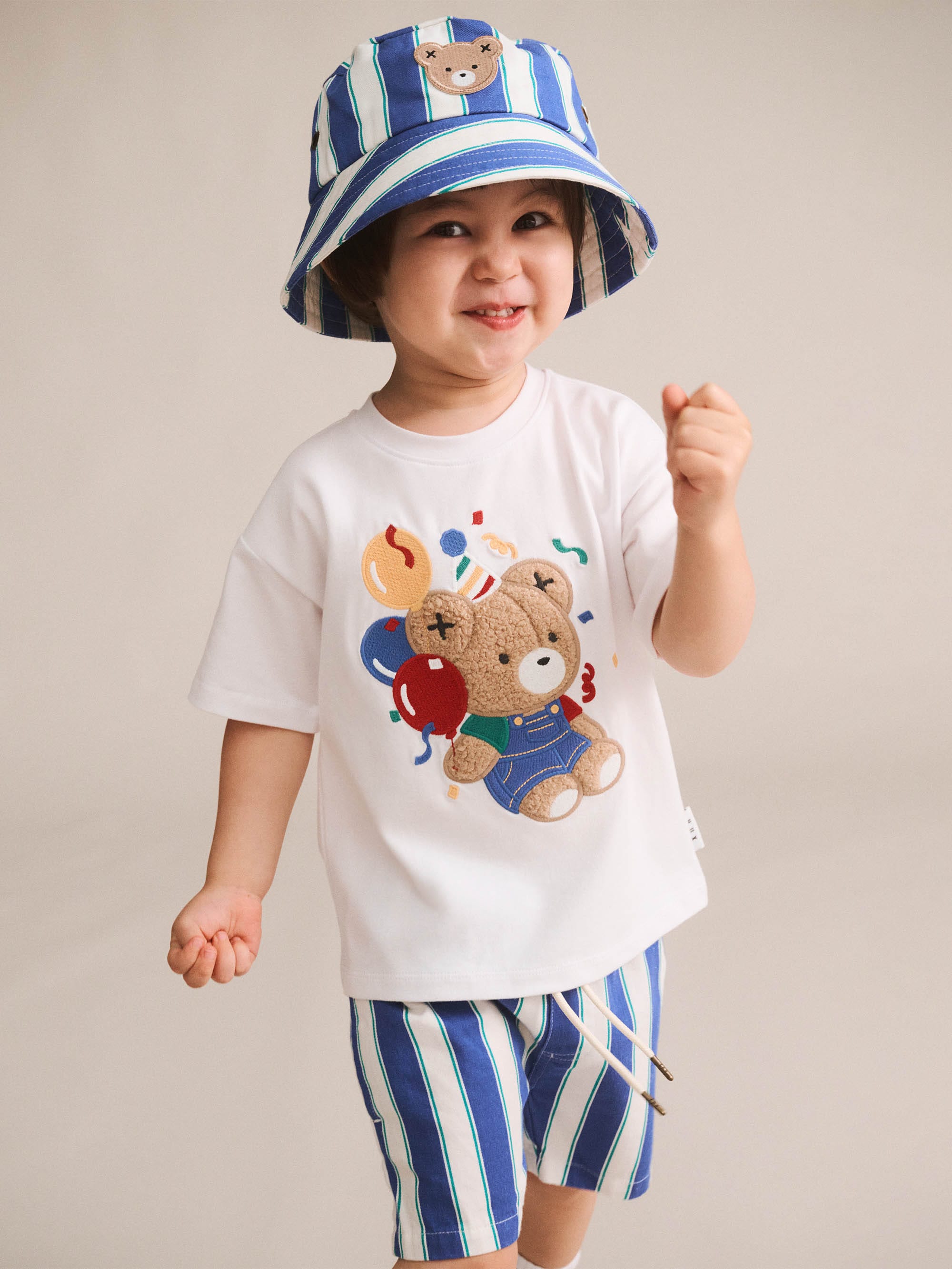 Tropical Stripe Bucket Hat ACCESSORIES Huxbaby Shopify