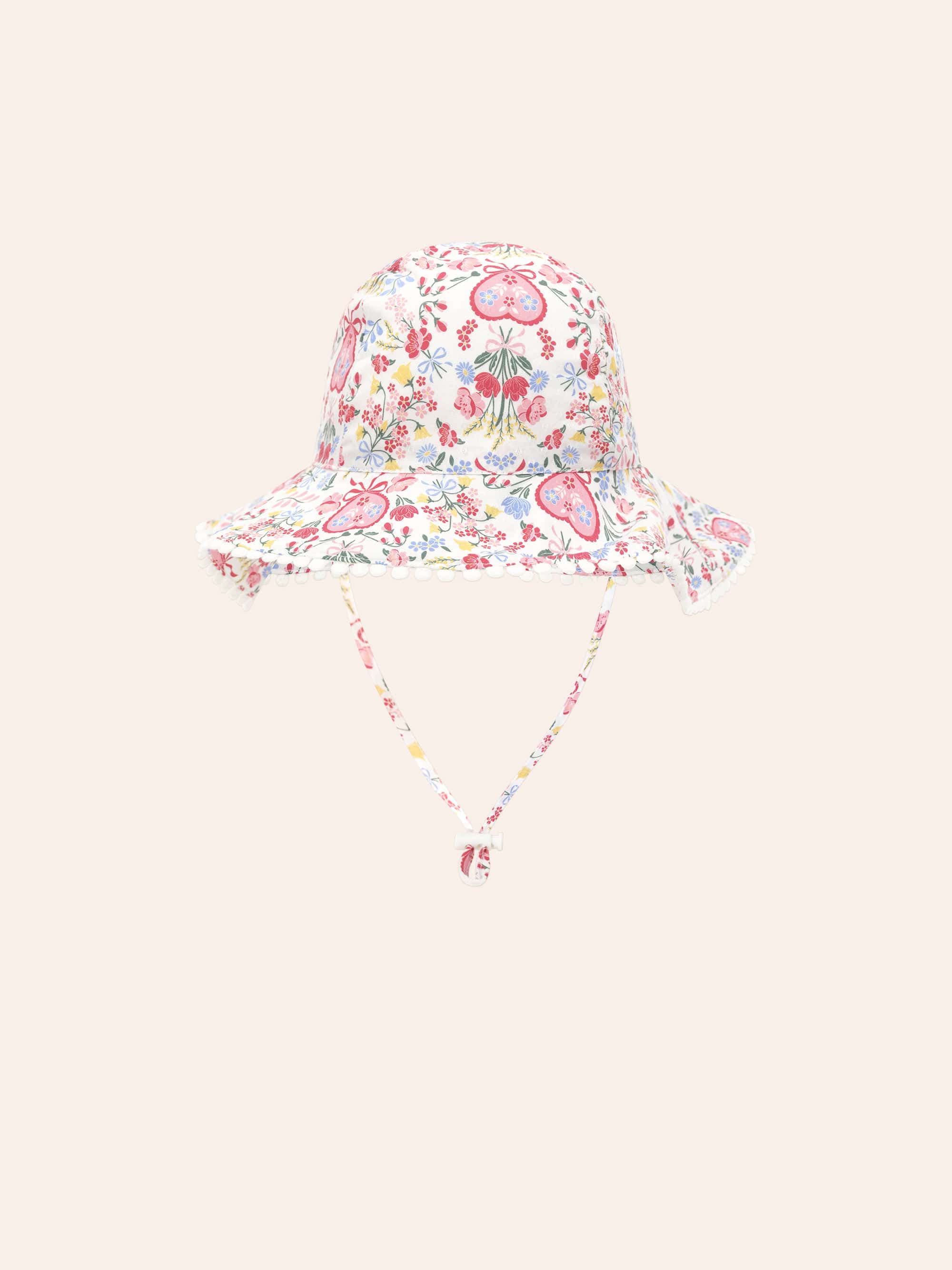 Scallop Floral Sunhat ACCESSORIES Huxbaby Shopify