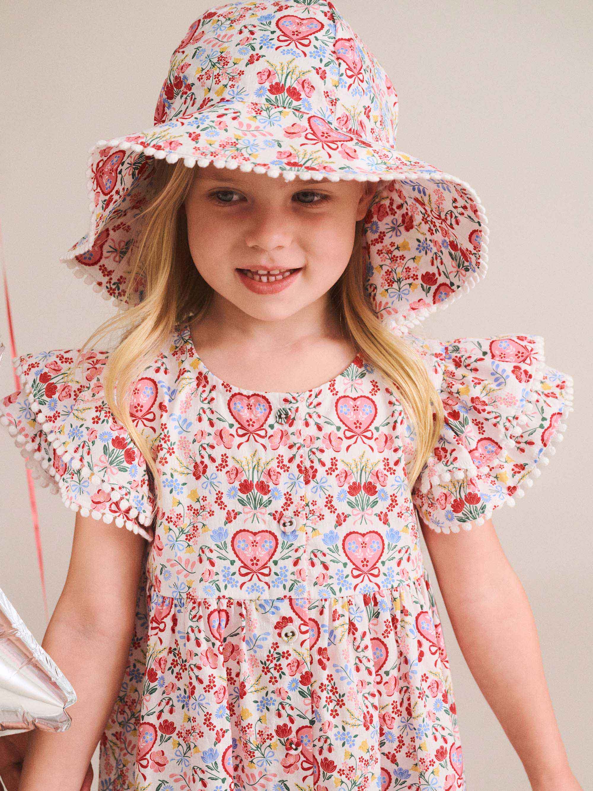 Scallop Floral Sunhat ACCESSORIES Huxbaby Shopify