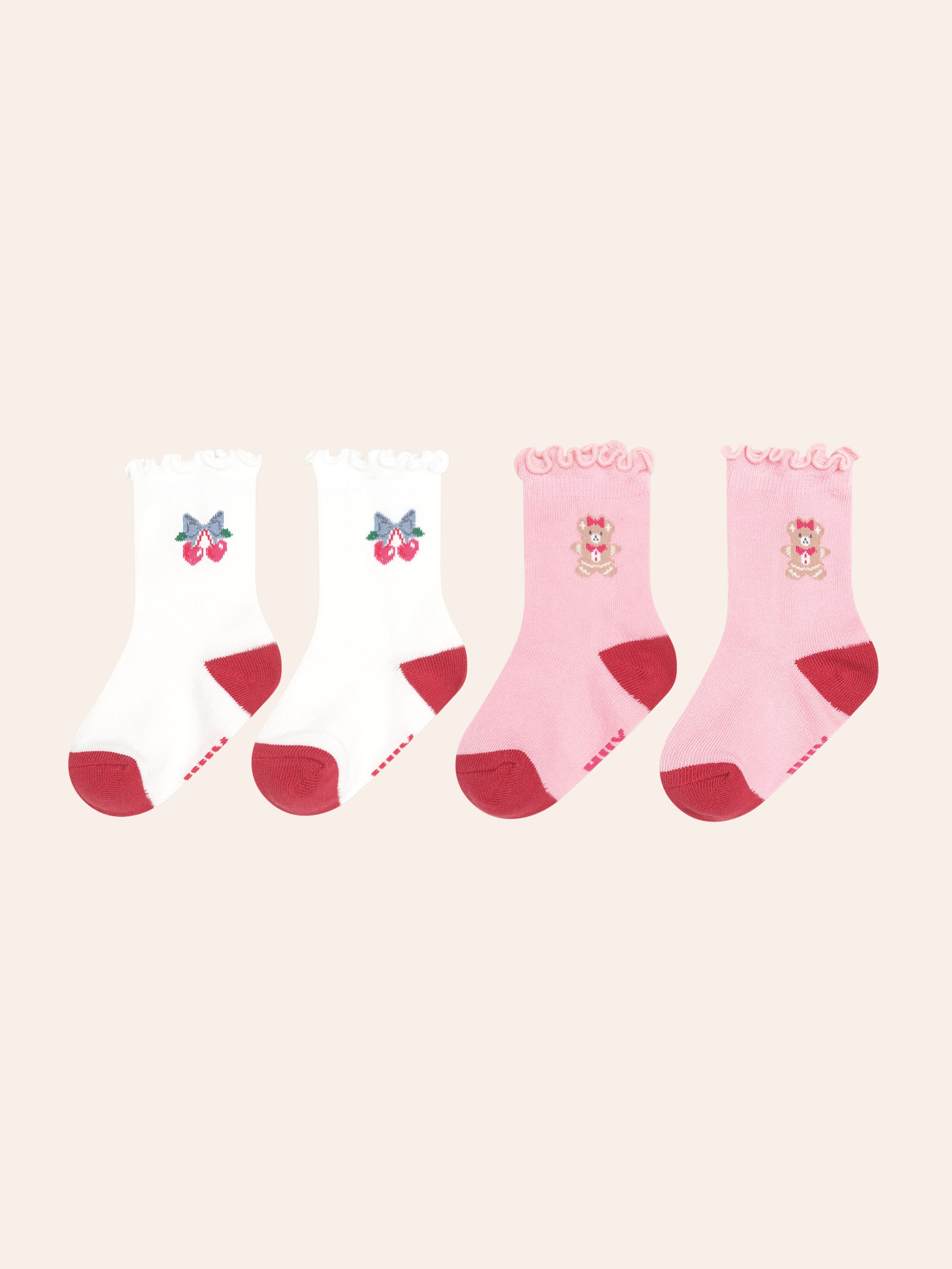 2Pk Festive Frill Socks ACCESSORIES Huxbaby Shopify