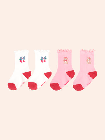 2Pk Festive Frill Socks ACCESSORIES Huxbaby Shopify