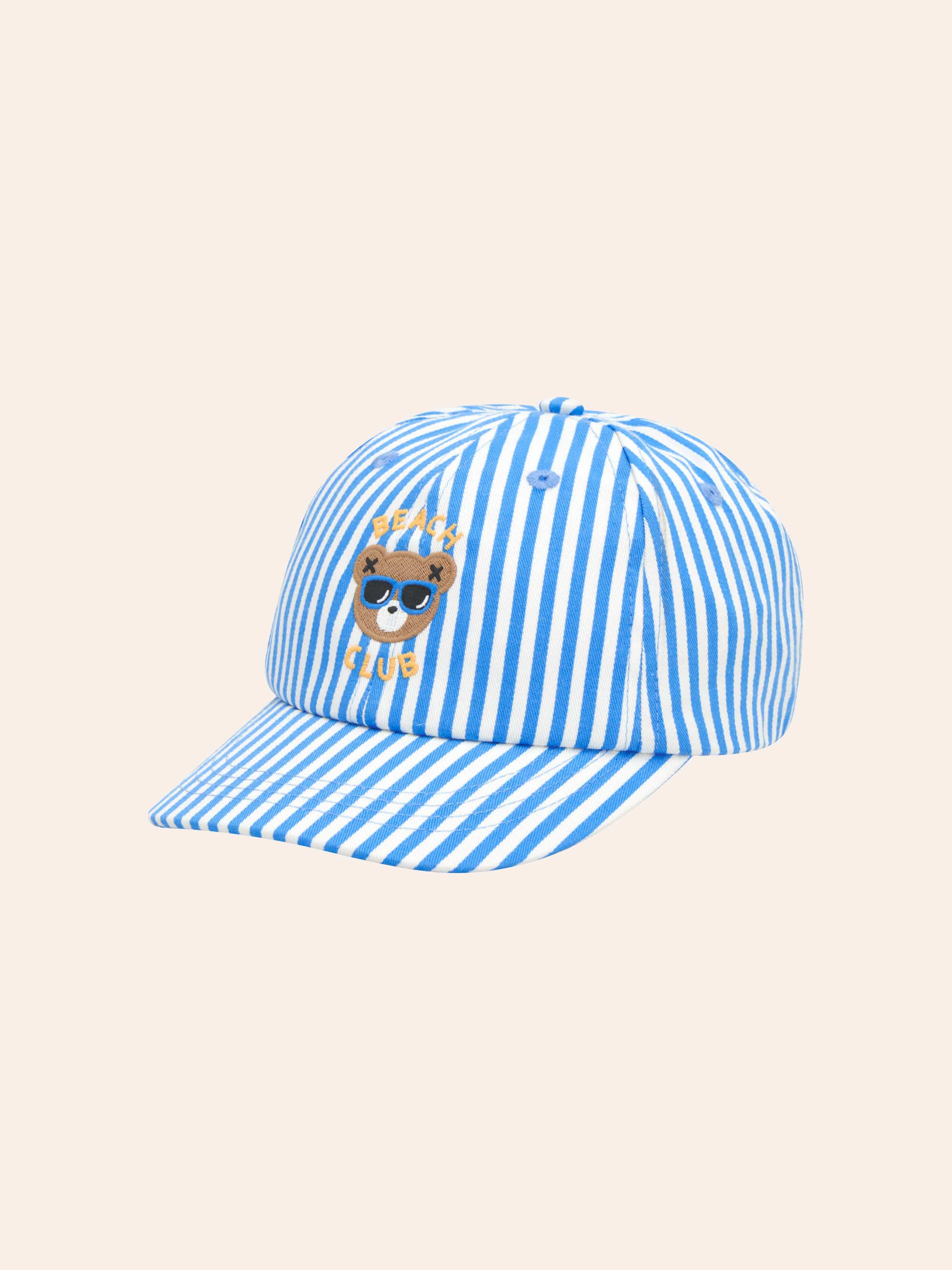 Beach Club Hux Ticking Stripe Cap SWIMWEAR Huxbaby Shopify