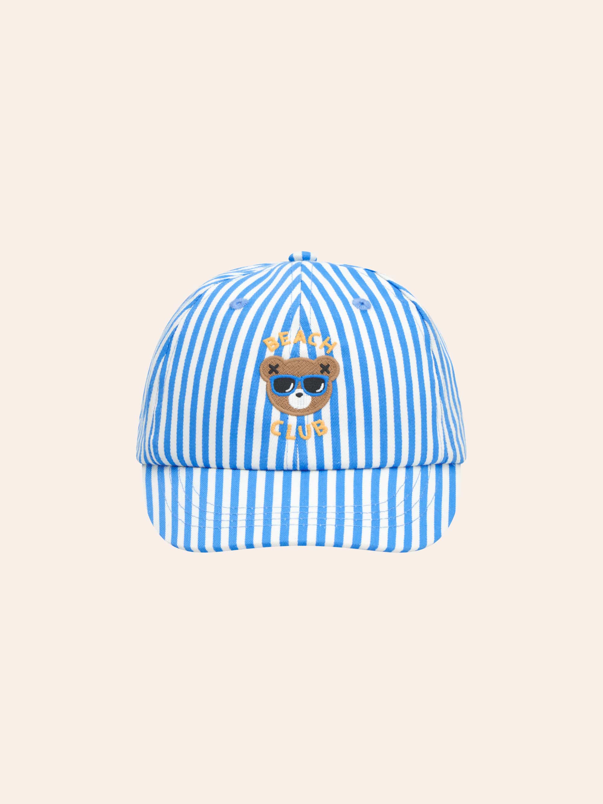 Beach Club Hux Ticking Stripe Cap SWIMWEAR Huxbaby Shopify