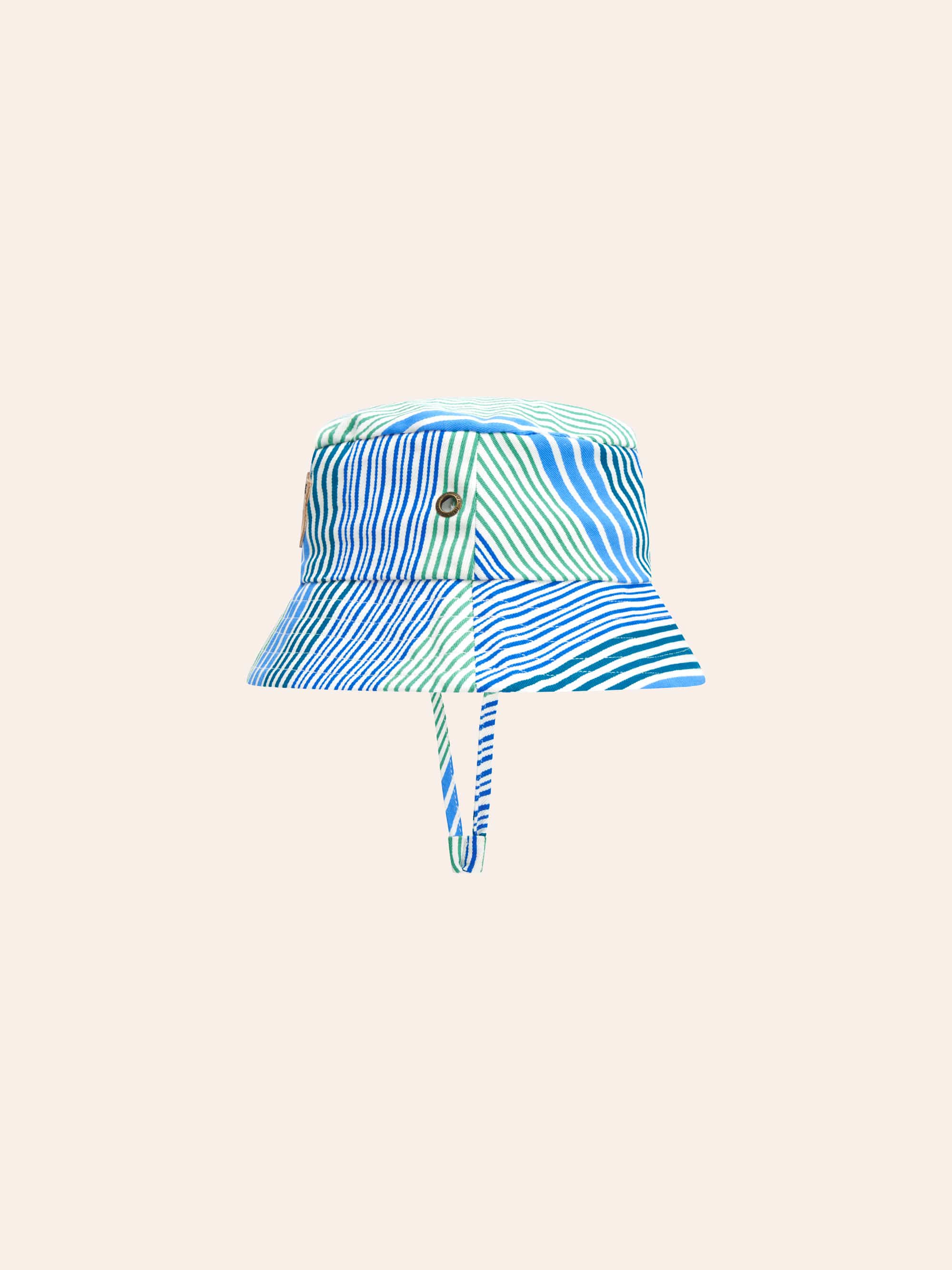 Beach Club Hux Variegated Stripe Bucket Hat ACCESSORIES Huxbaby Shopify