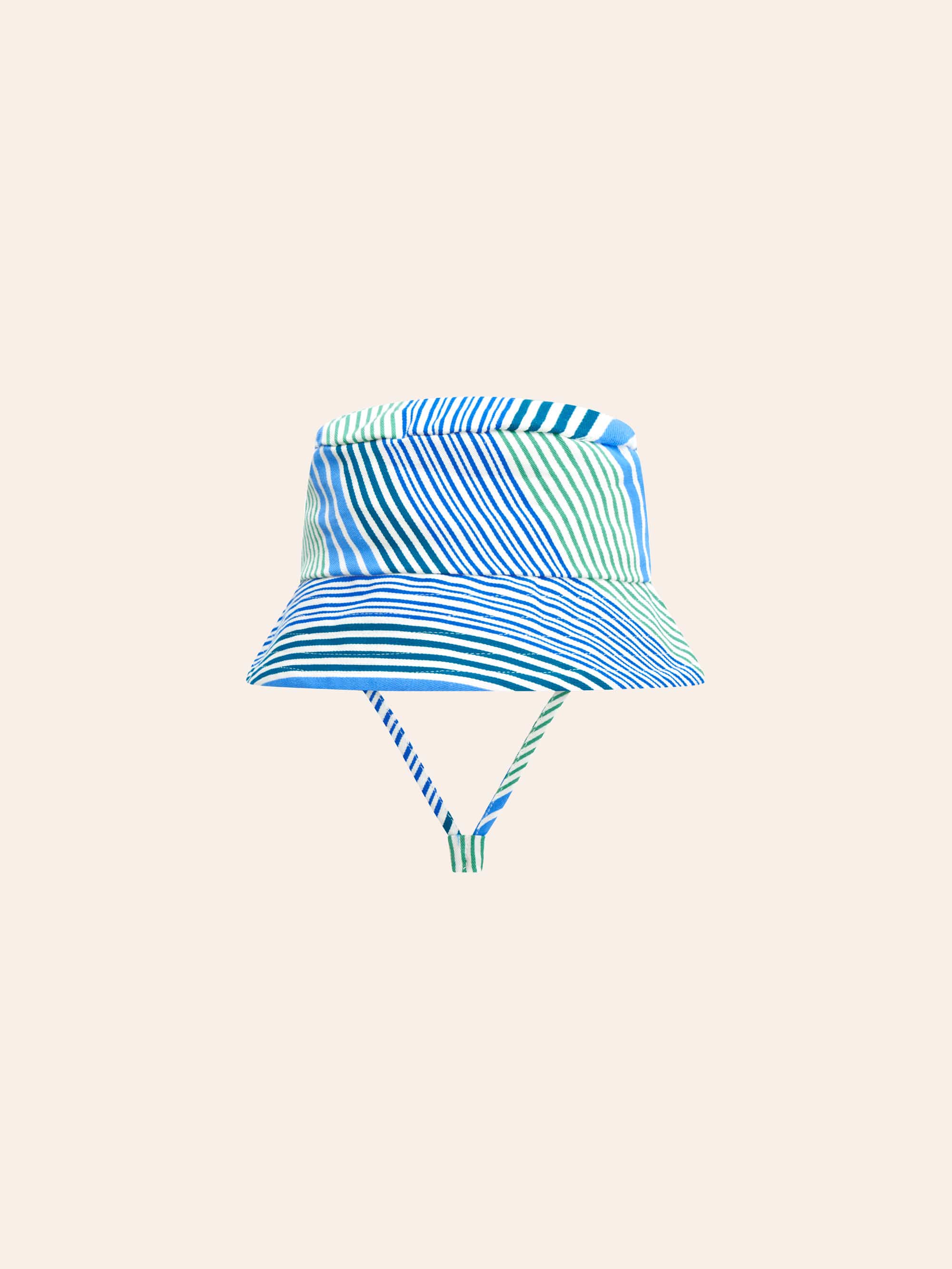 Beach Club Hux Variegated Stripe Bucket Hat ACCESSORIES Huxbaby Shopify