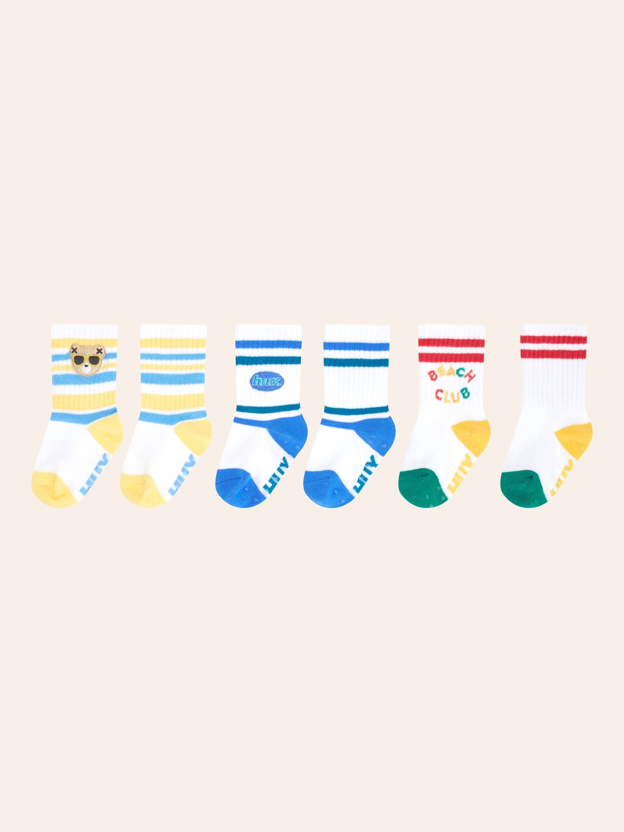 Beach Club 3Pk Boy Socks ACCESSORIES Huxbaby Shopify